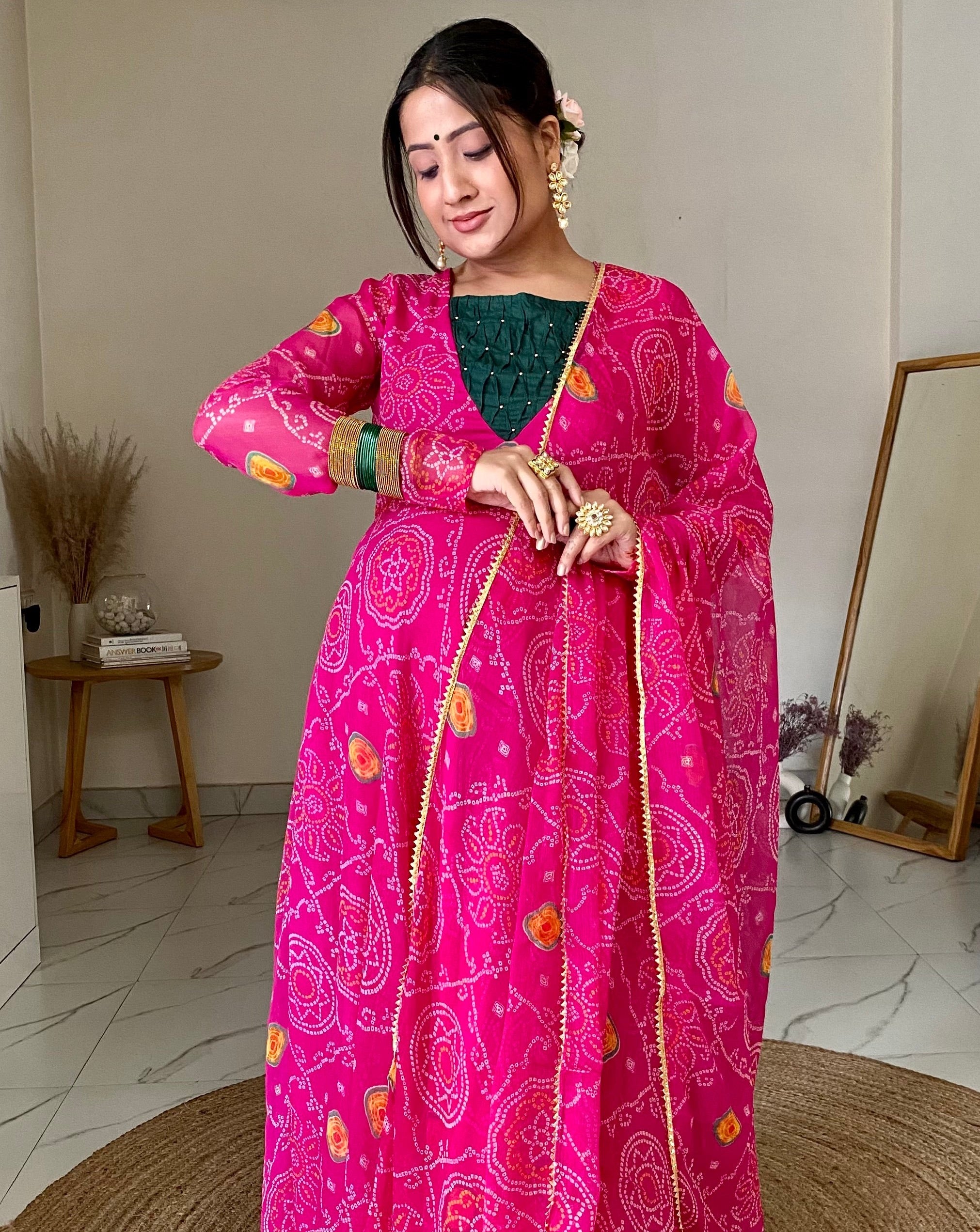 Lilah Rani Bandhej Suit
