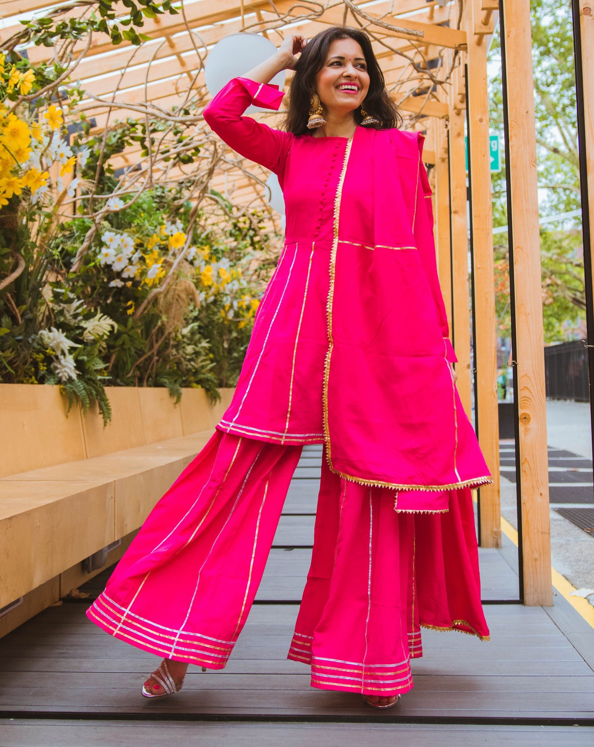 Ruby Pink Gotta Suit Set
