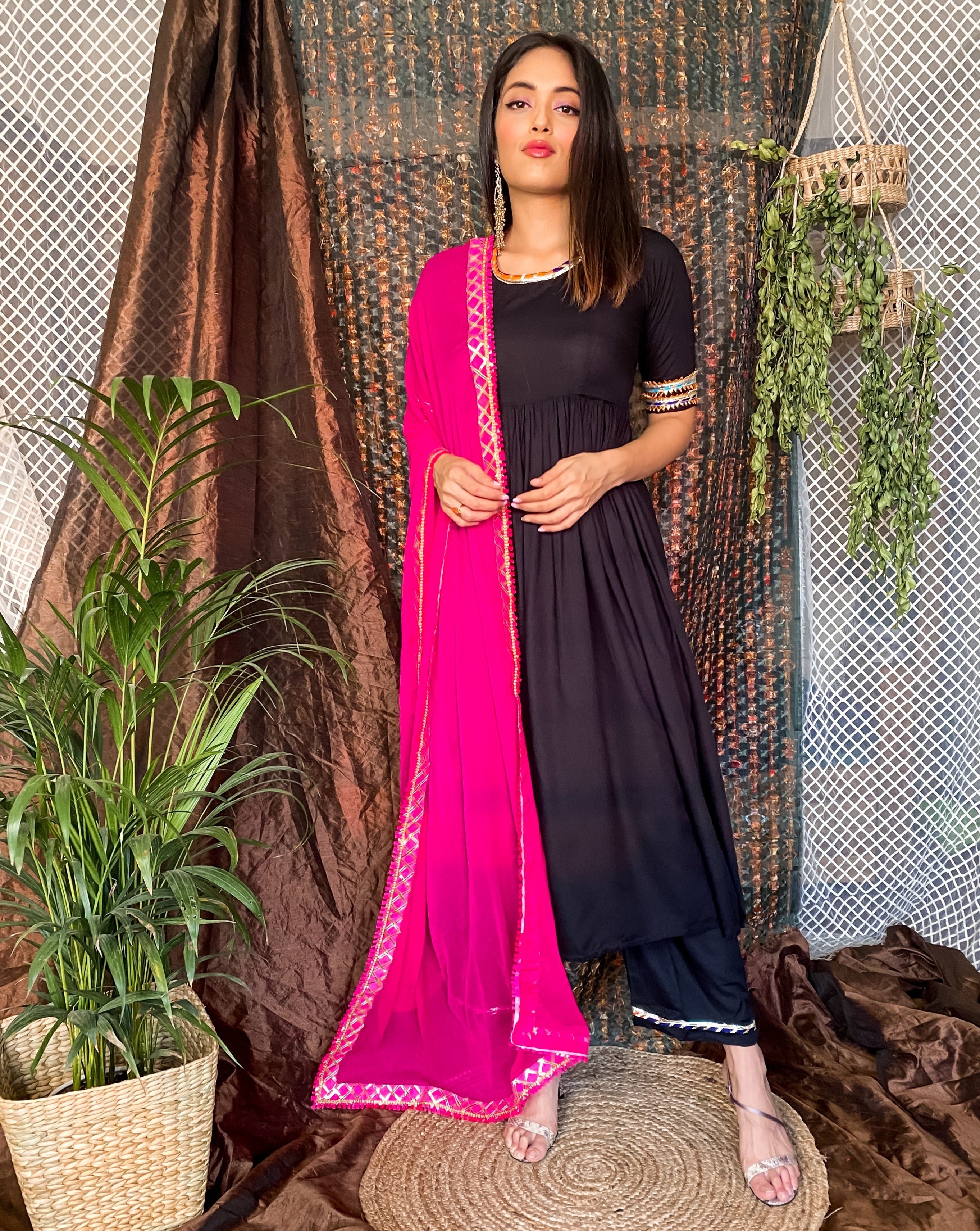 Sable black suit set