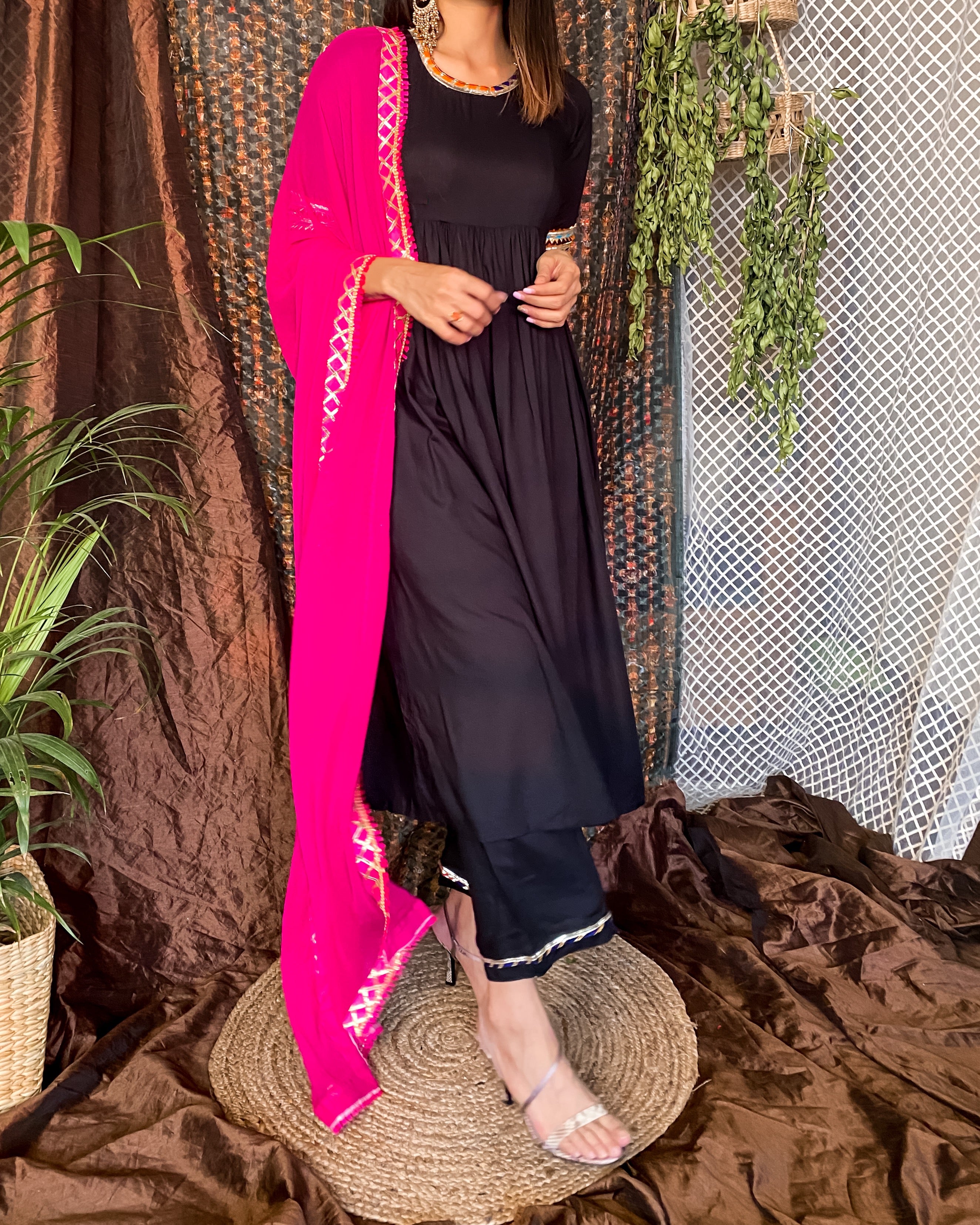 Sable black suit set