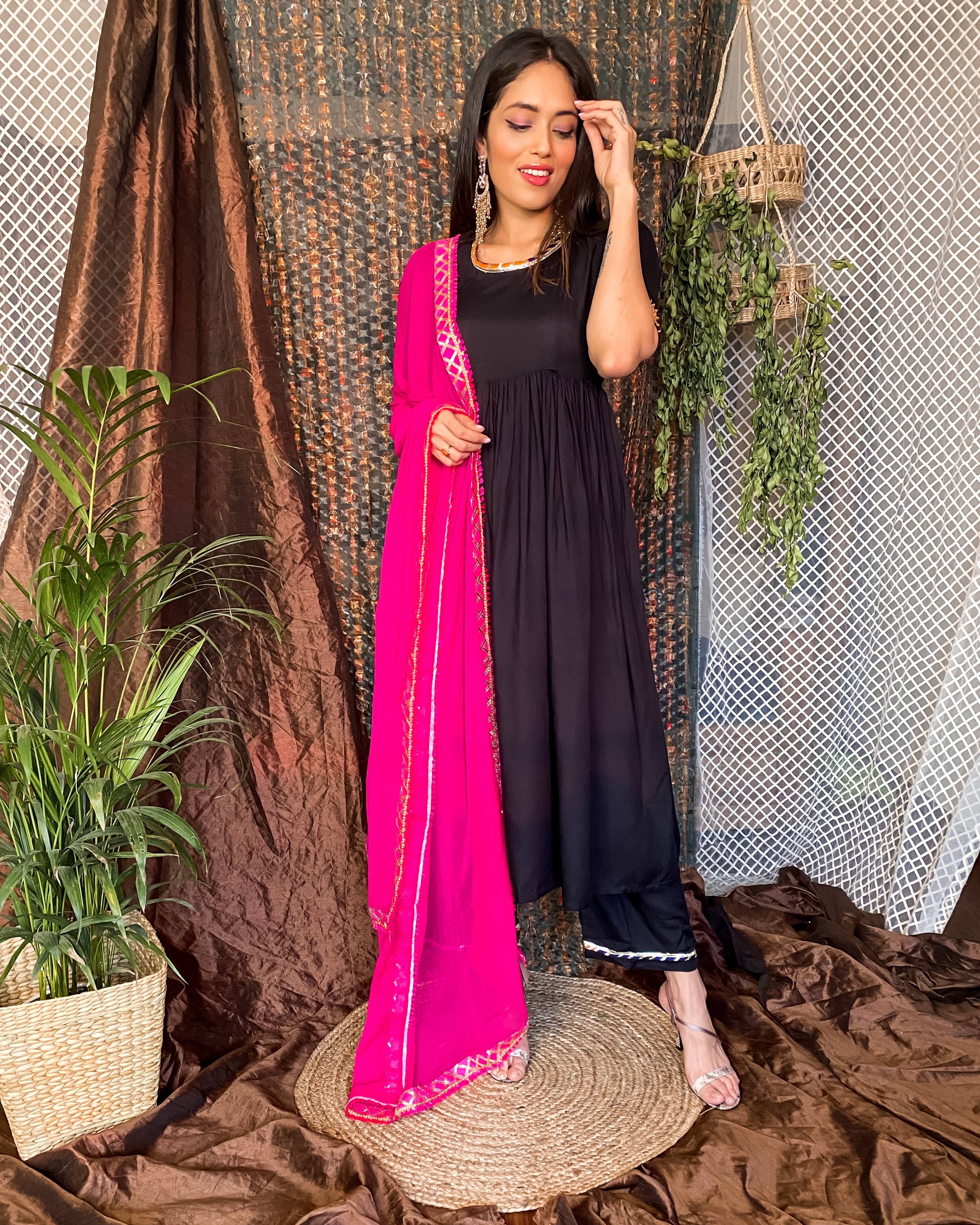 Sable black suit set