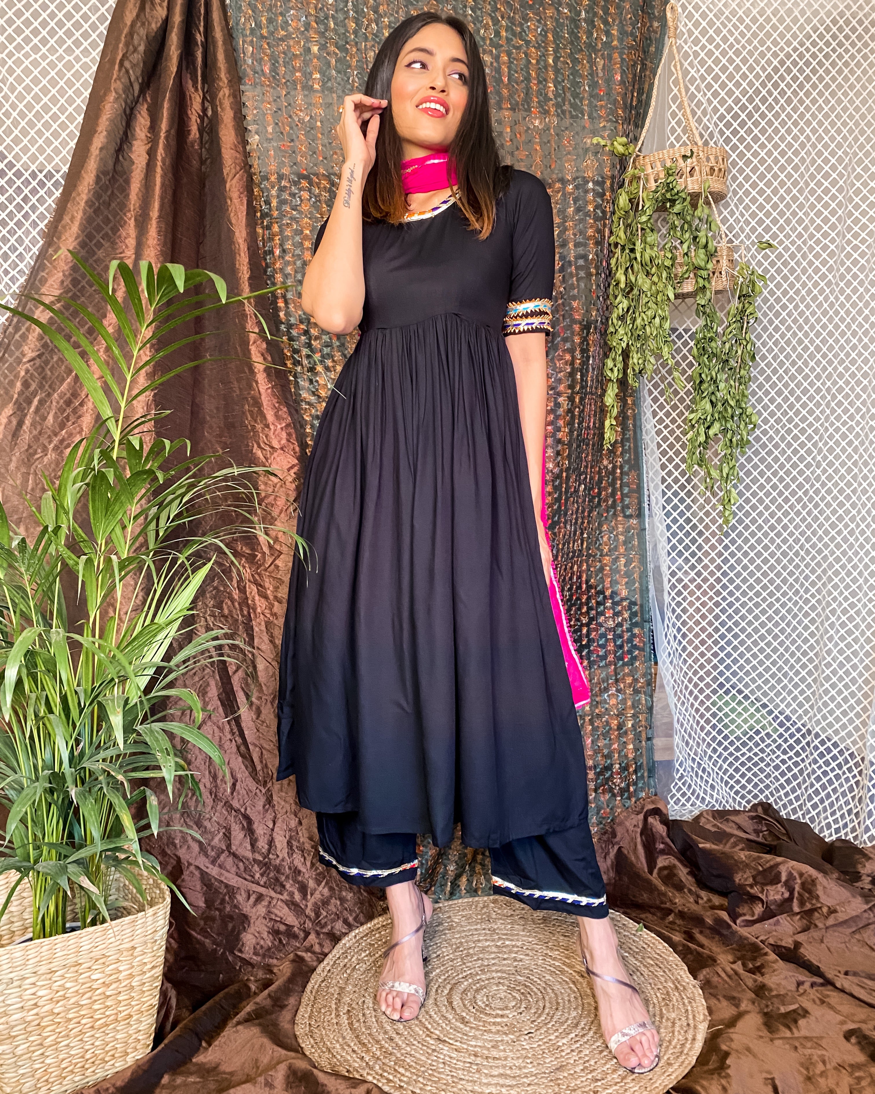 Sable black suit set