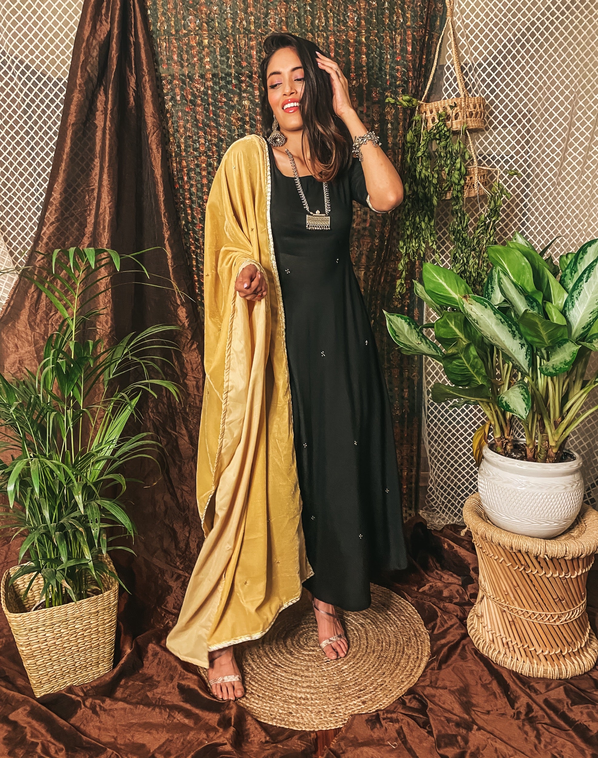 Charcoal Black Suit set