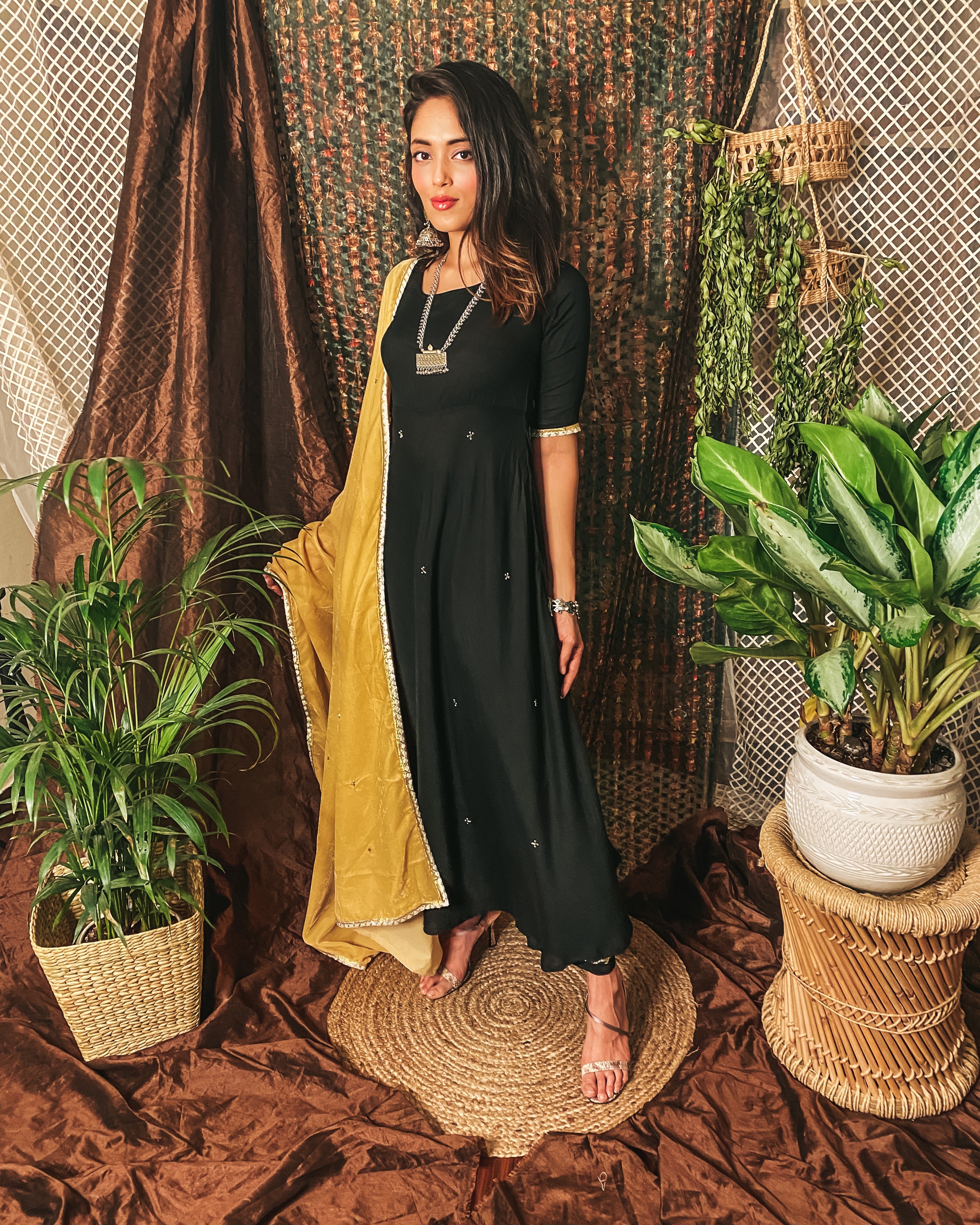 Charcoal Black Suit set