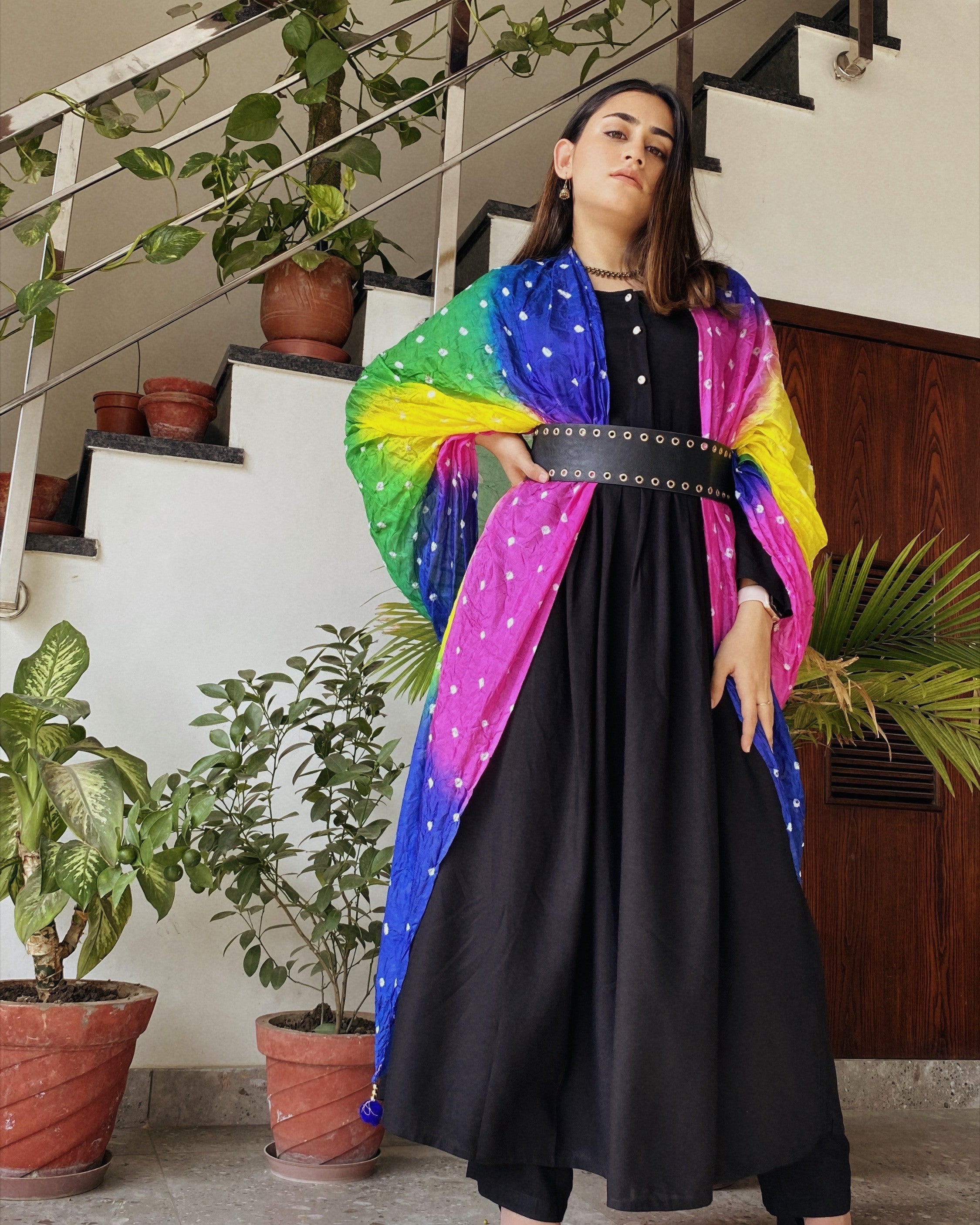 Black Dobby Suit Set