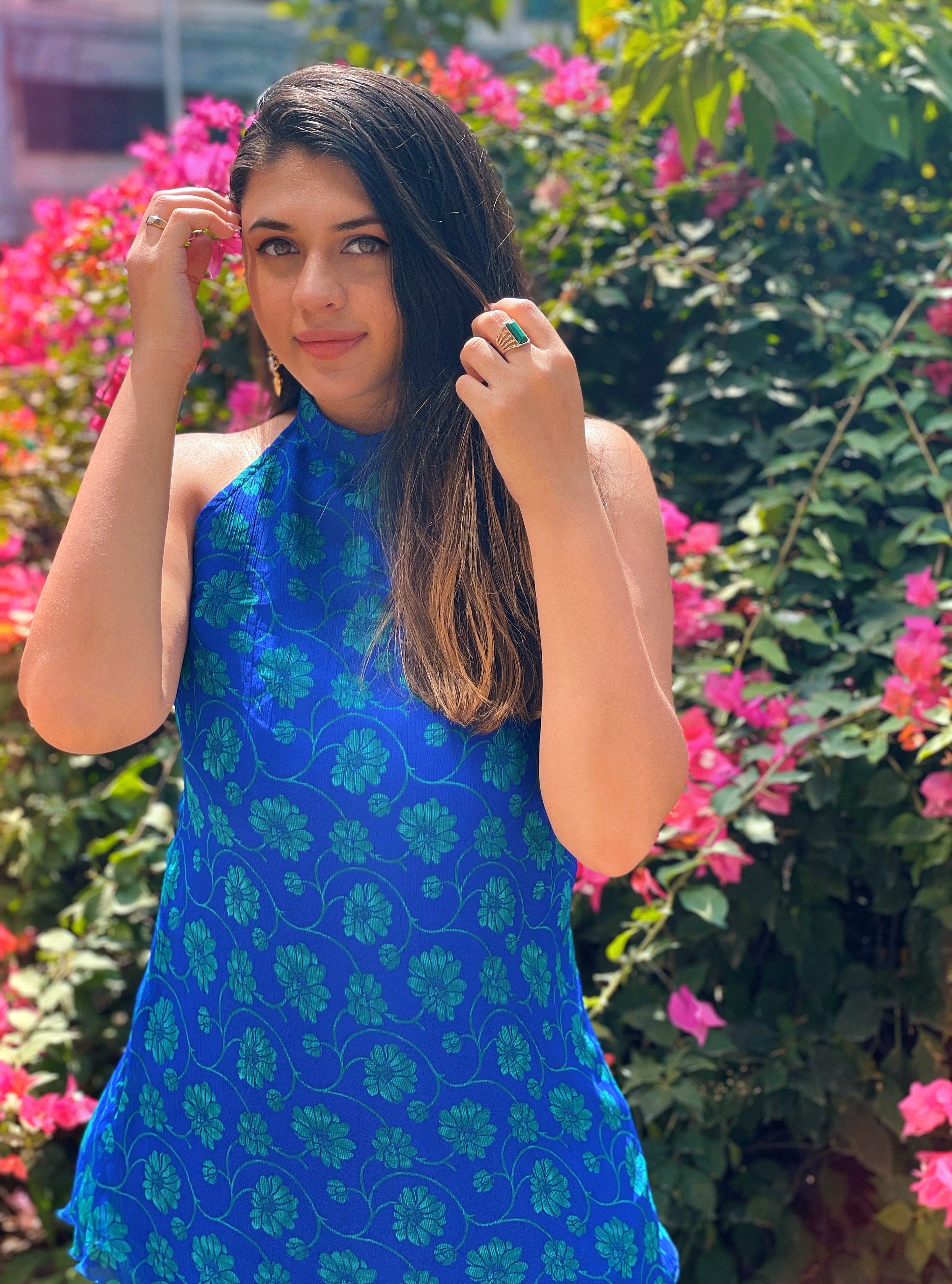 Shark Blue High Low Cord Set