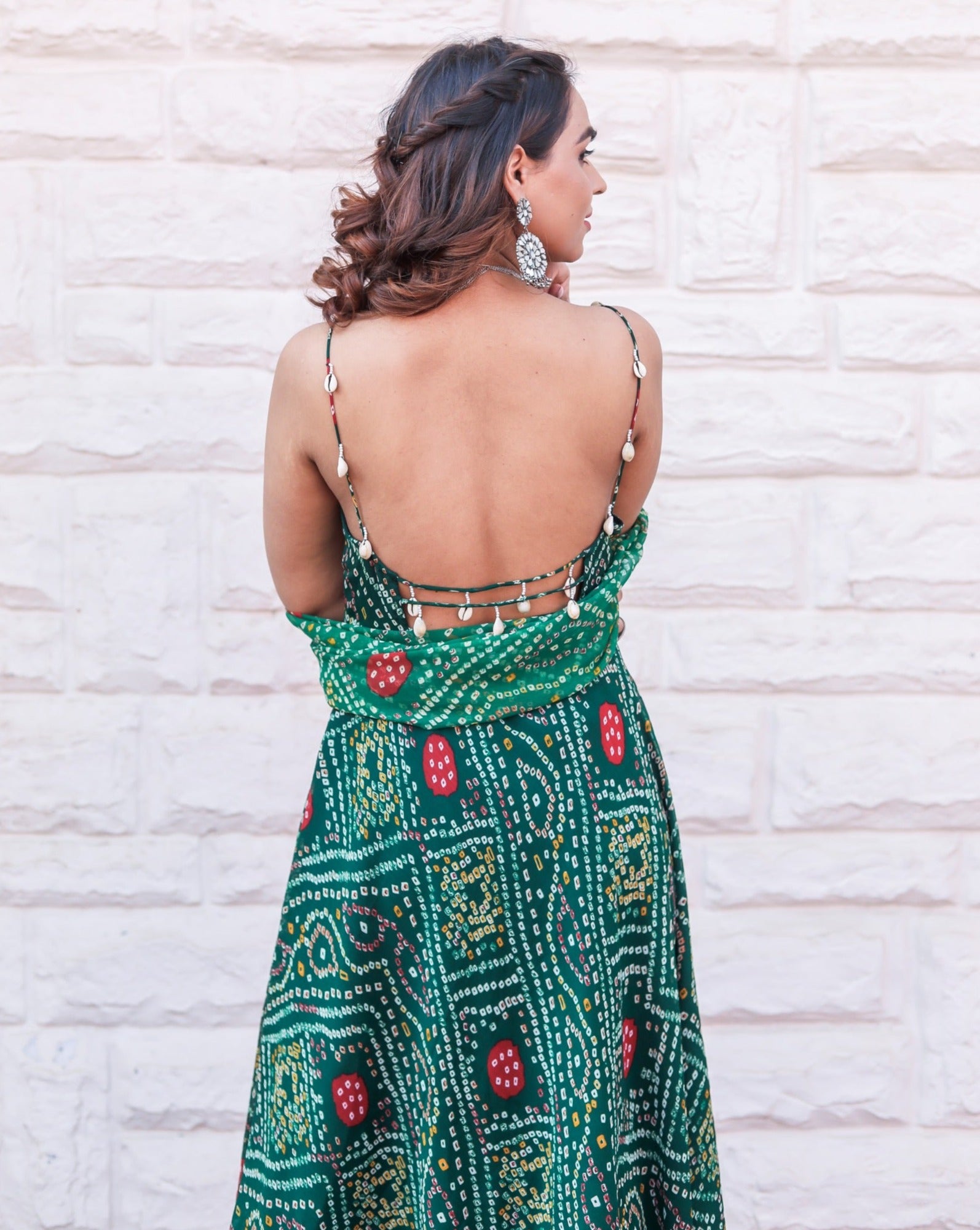 Hara Green Bandhej Suit Set