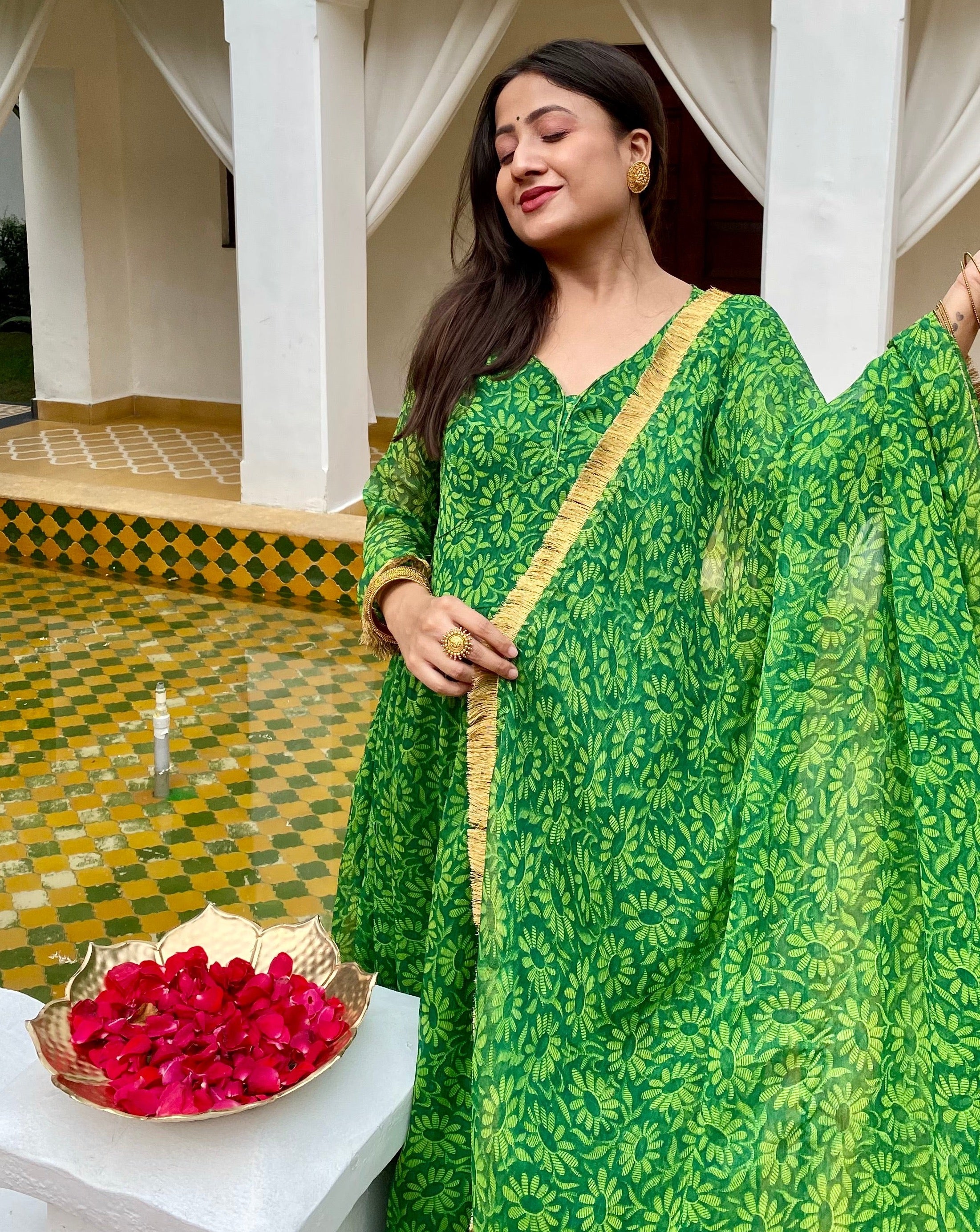 Aarya Green Suit Set