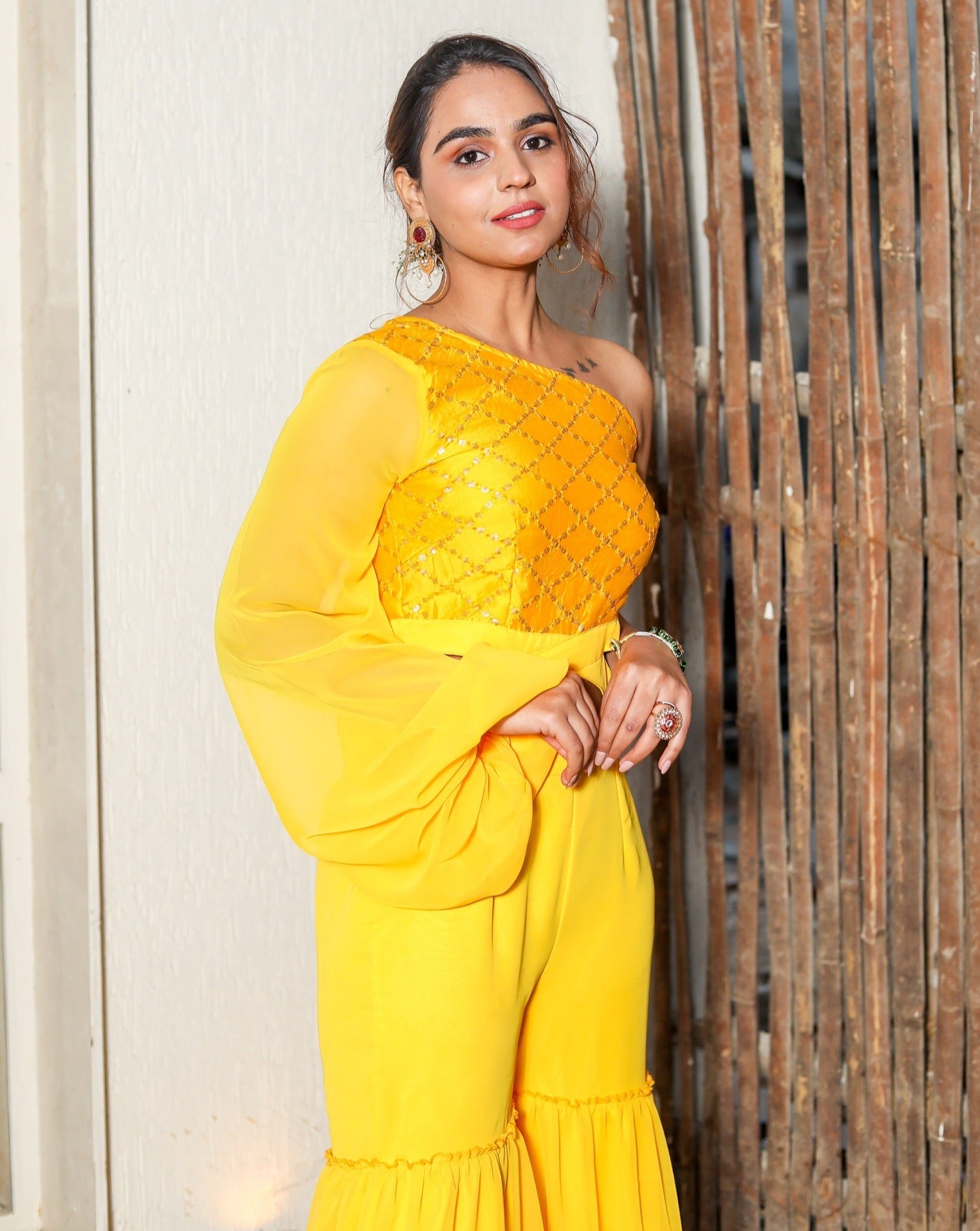 Mustard Yellow Sequin Jumpsuit