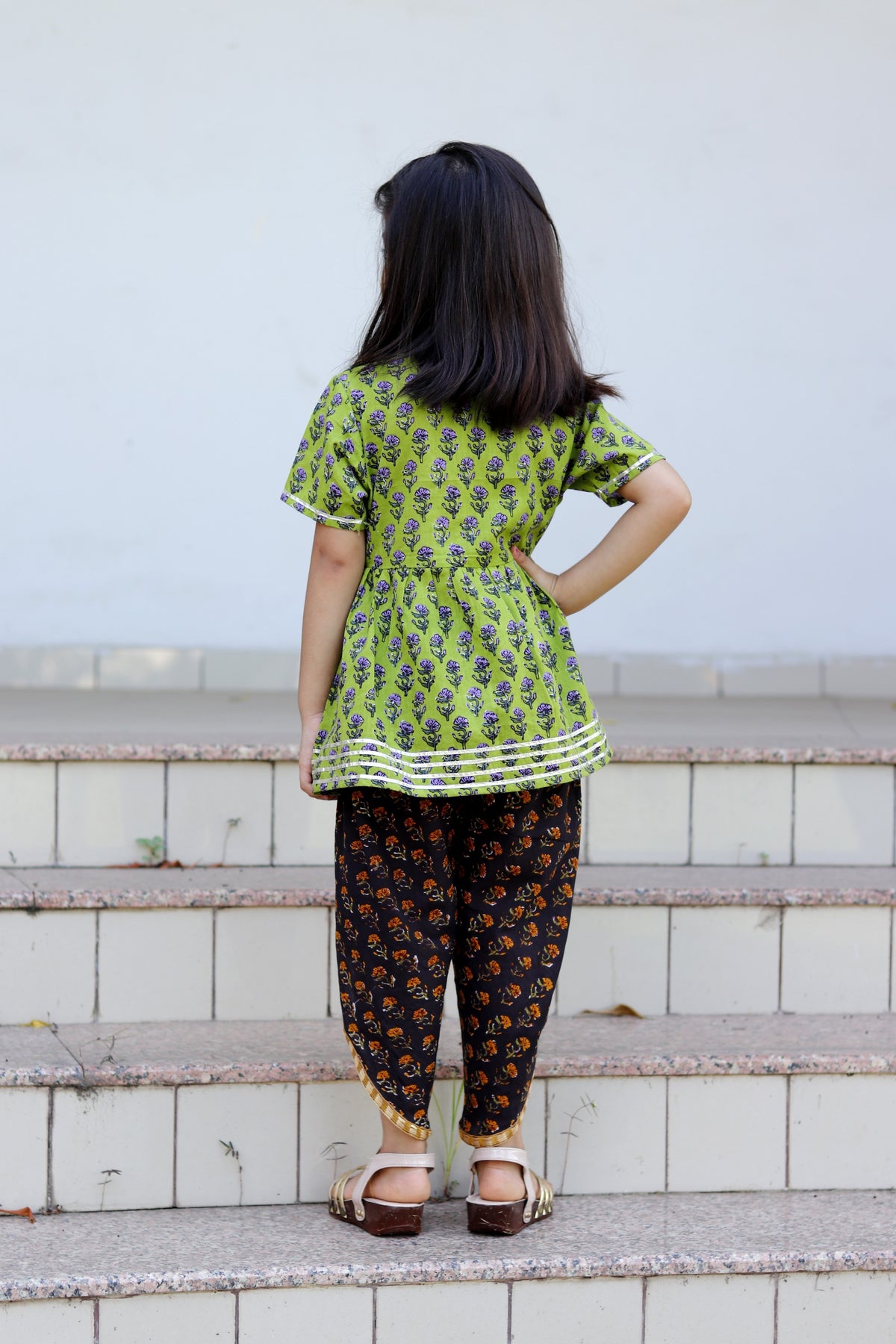 Green Dhoti Set