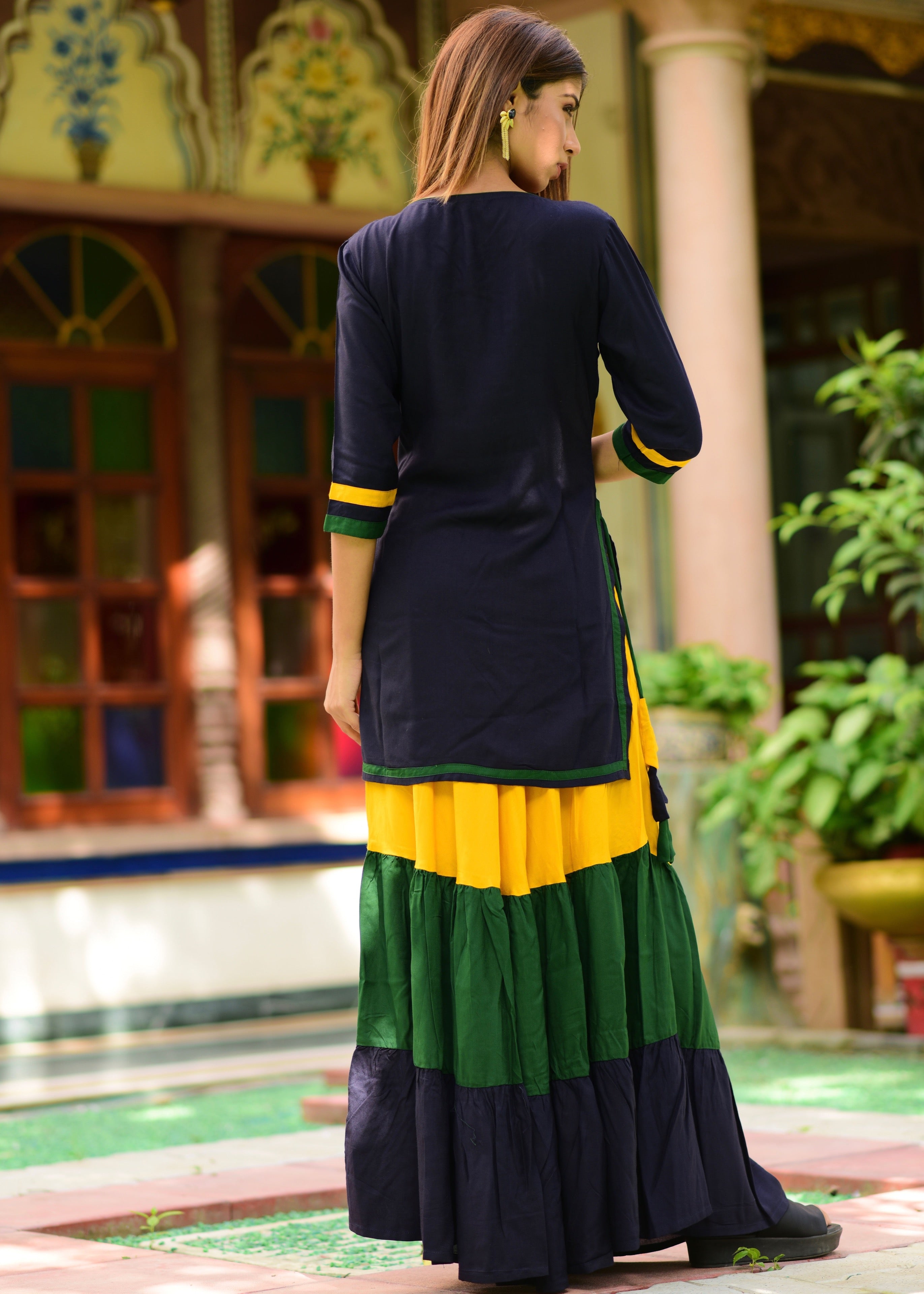 Beautiful multi stripe skirt dress