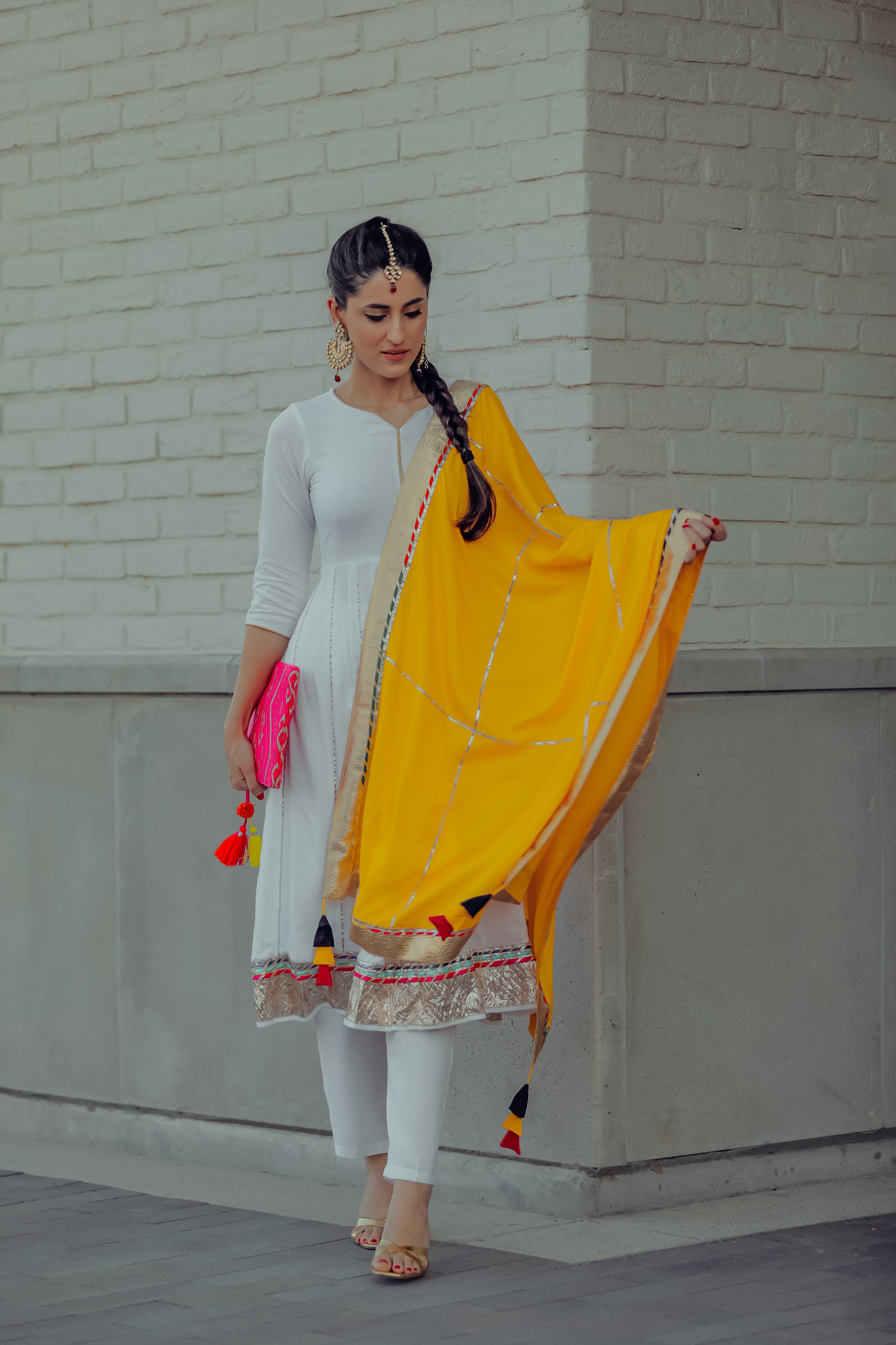 Street white suit set