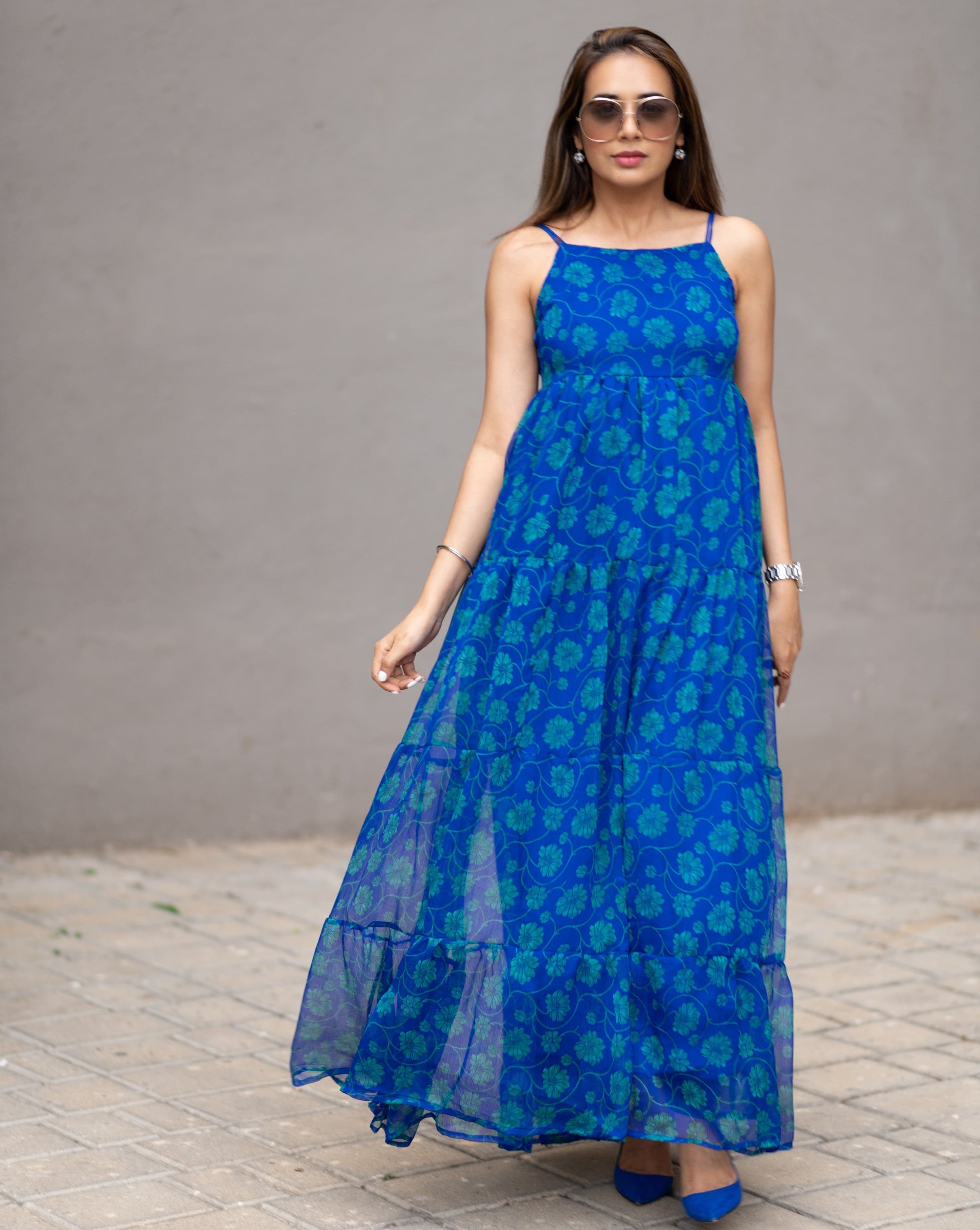 Julia Blue Floral Dress