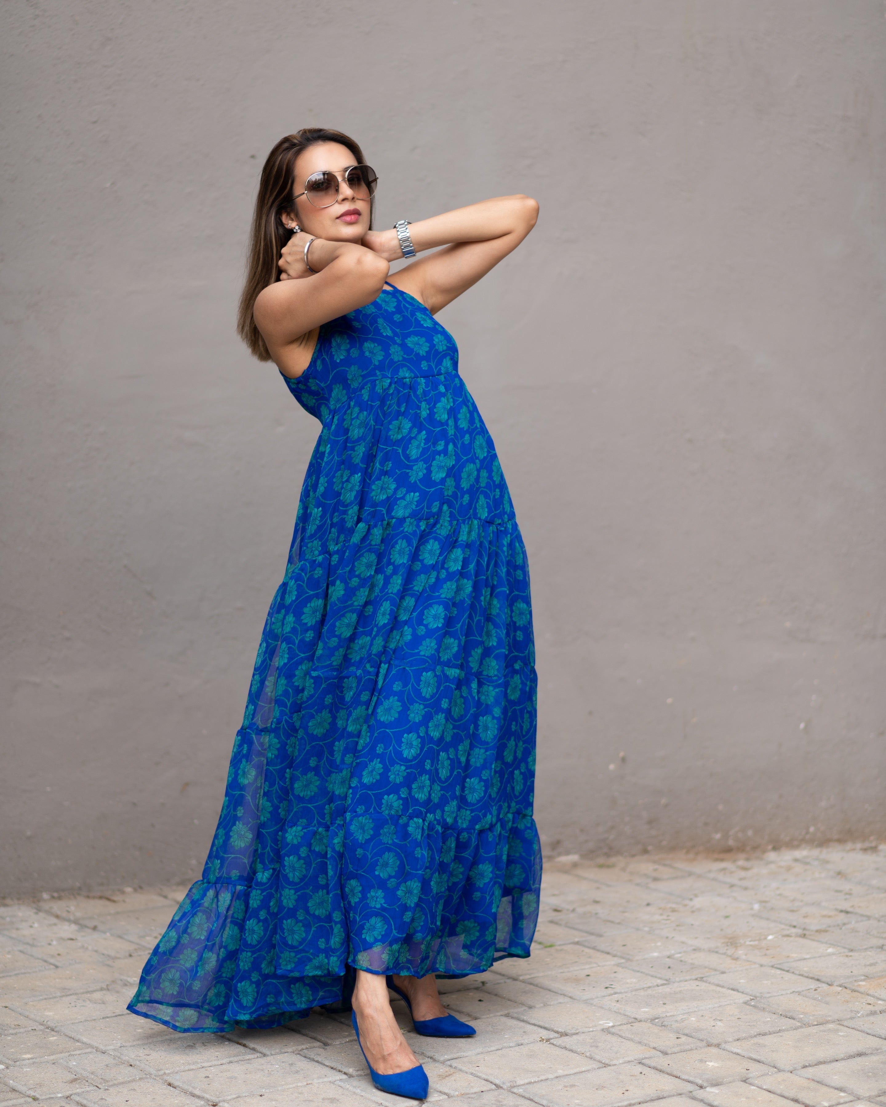 Julia Blue Floral Dress