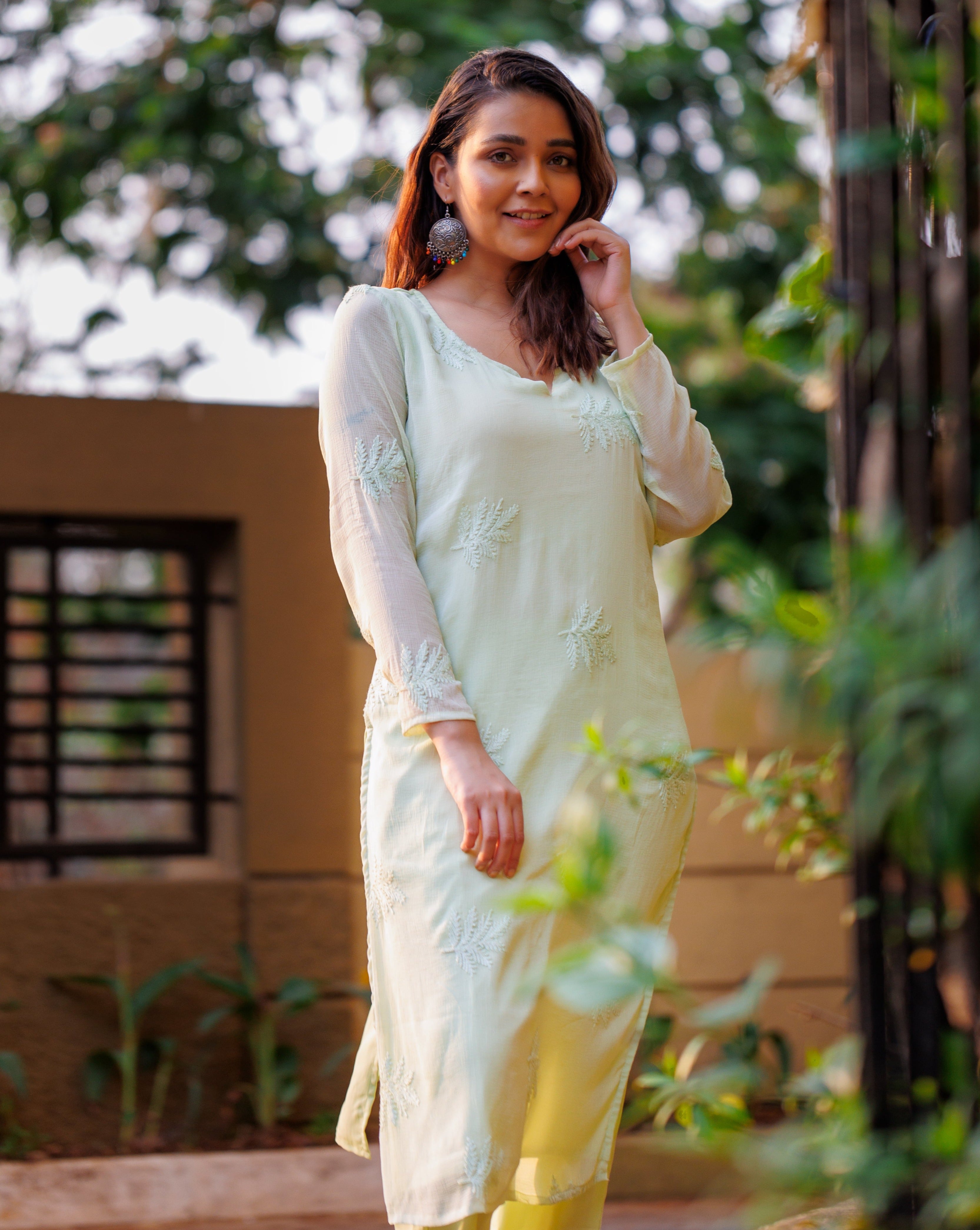 Pista Green kurta Set