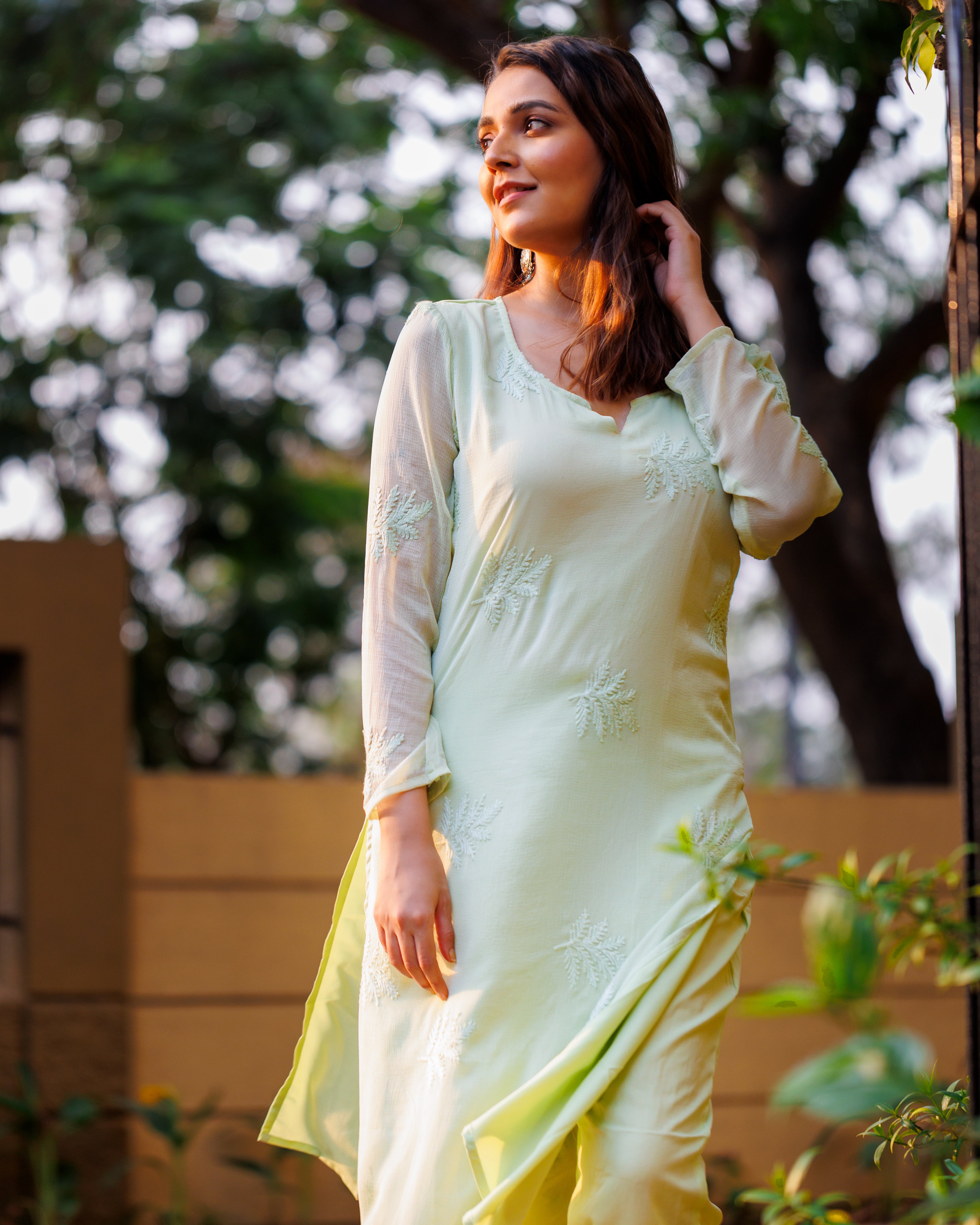 Pista Green kurta Set