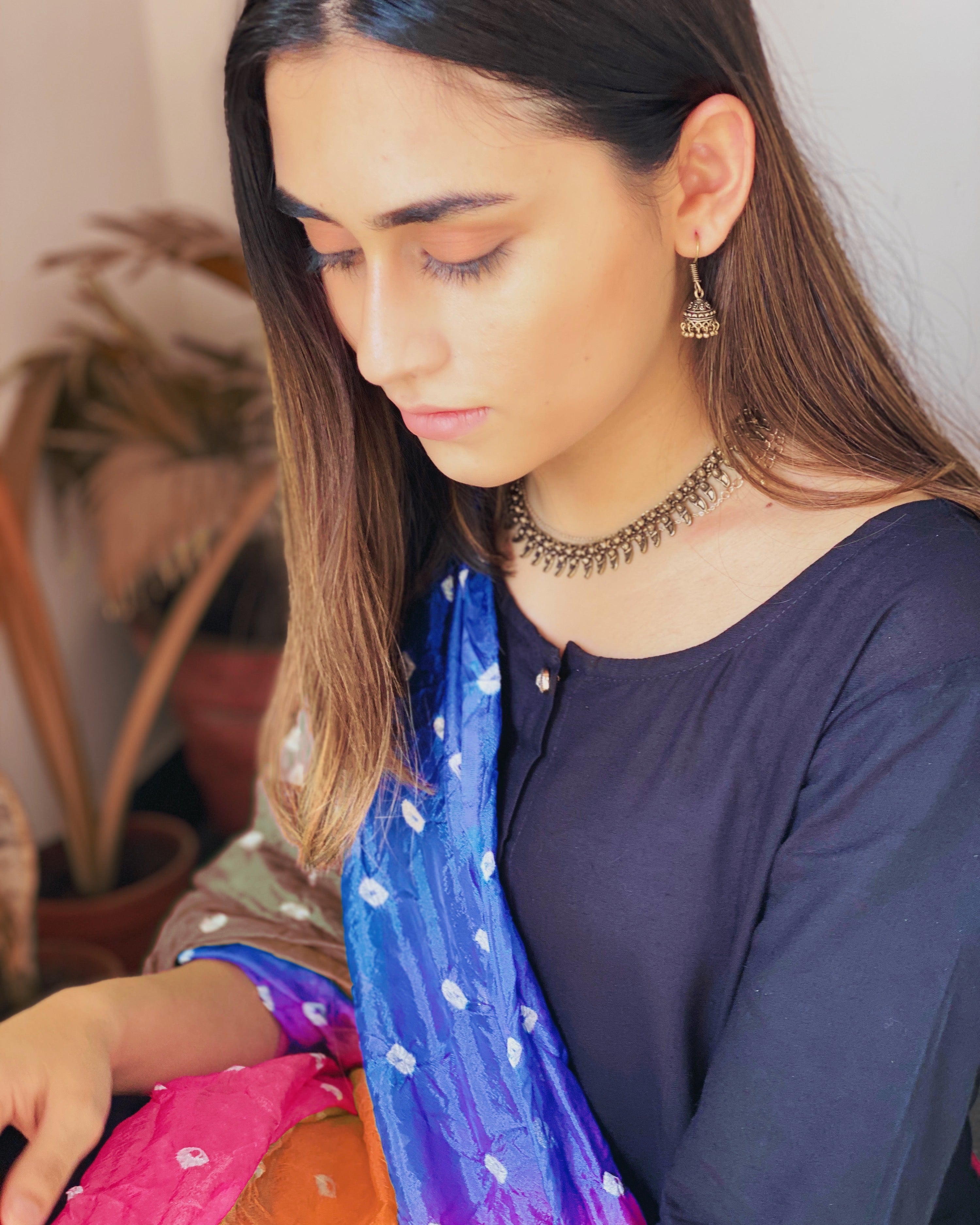 Black Dobby Suit Set