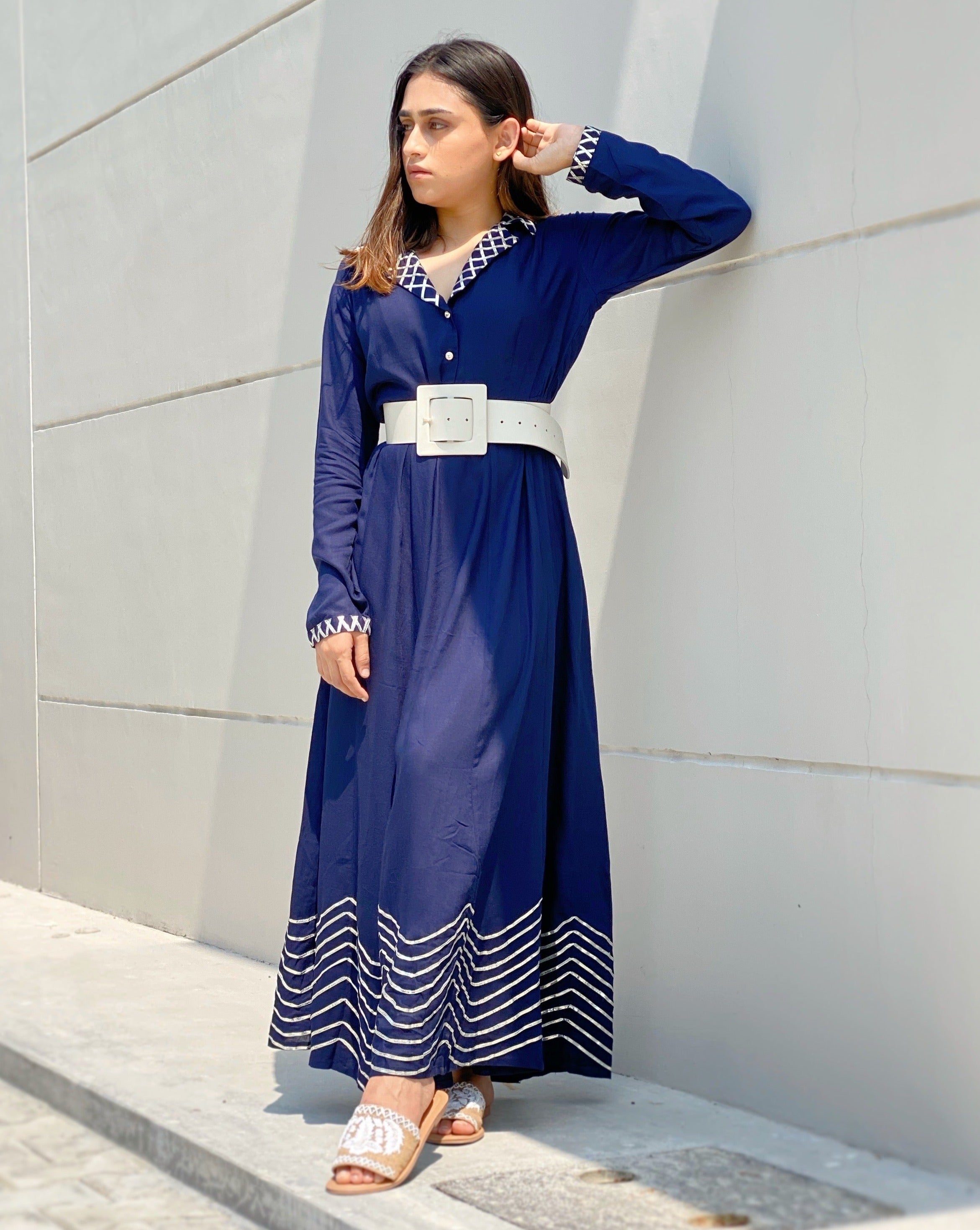 Coral Blue Long Dress