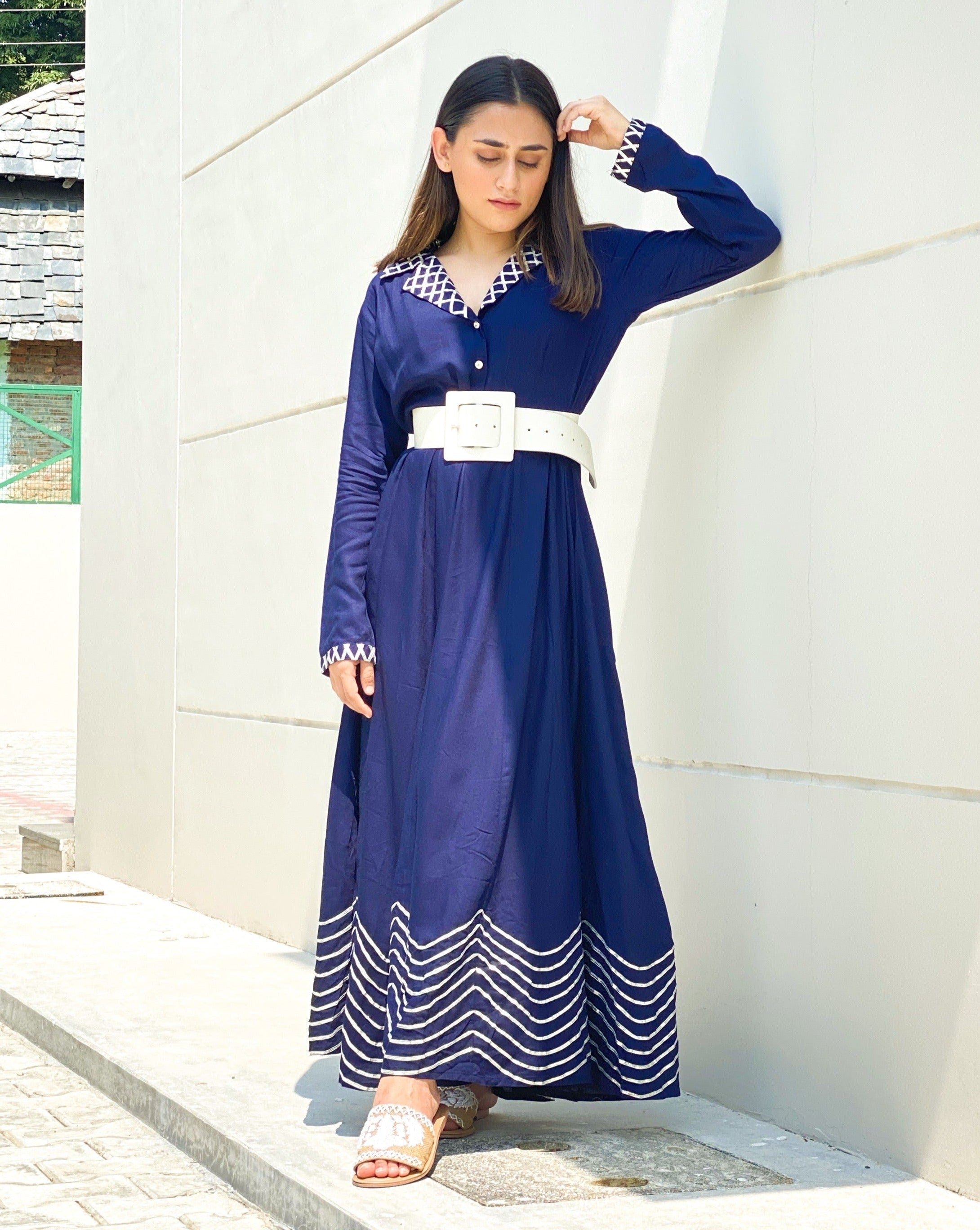 Coral Blue Long Dress