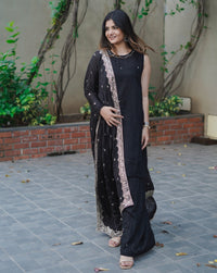 Soot Black Suit Set