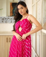 Nancy Pink Leheriya Falred Dress