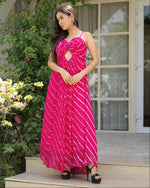 Nancy Pink Leheriya Falred Dress