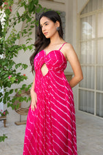 Nancy Pink Leheriya Falred Dress