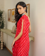 Lorient Red One Shoulder Kurta Set