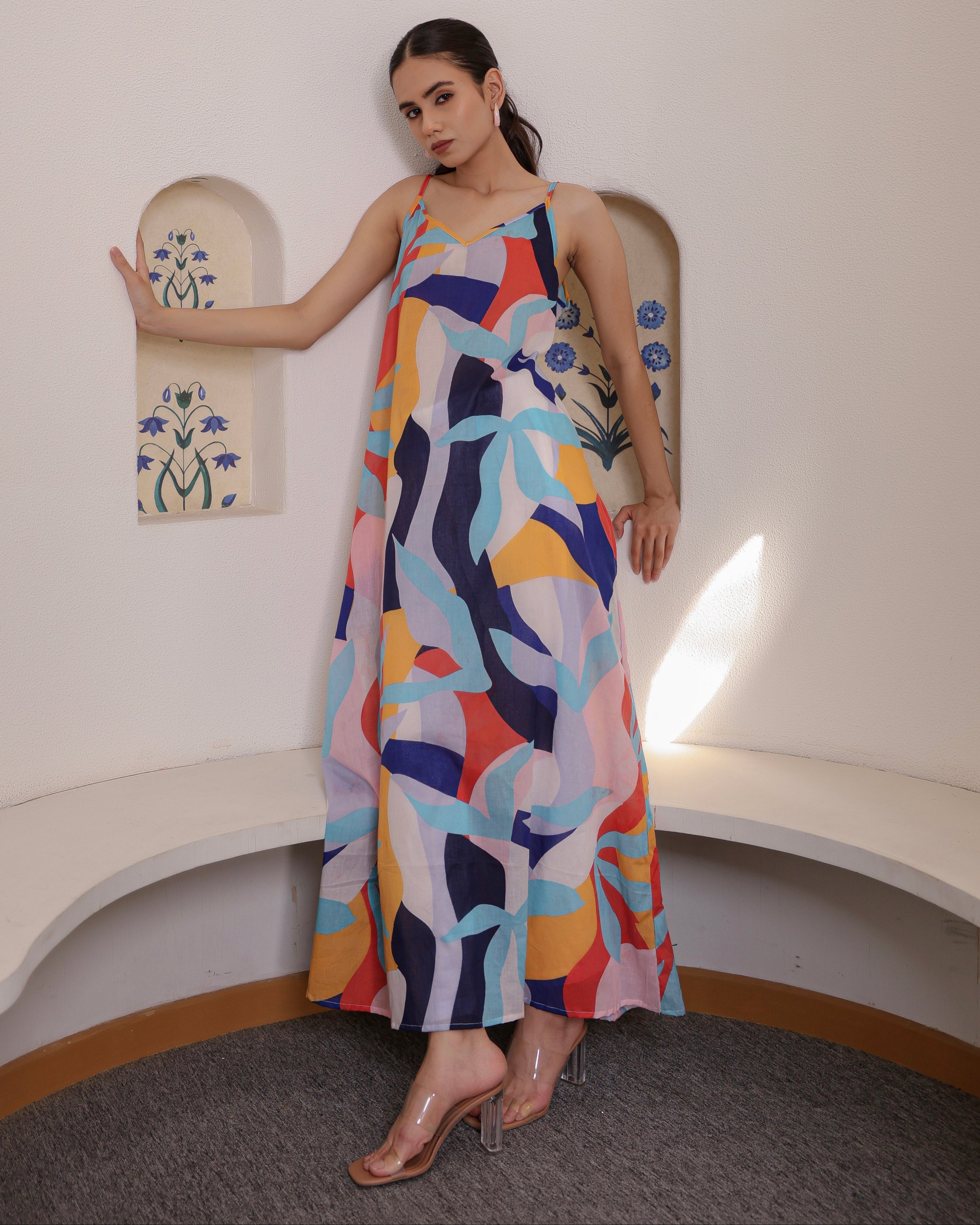Symmetrical Multicoloured Boho Dress