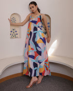 Symmetrical Multicoloured Boho Dress