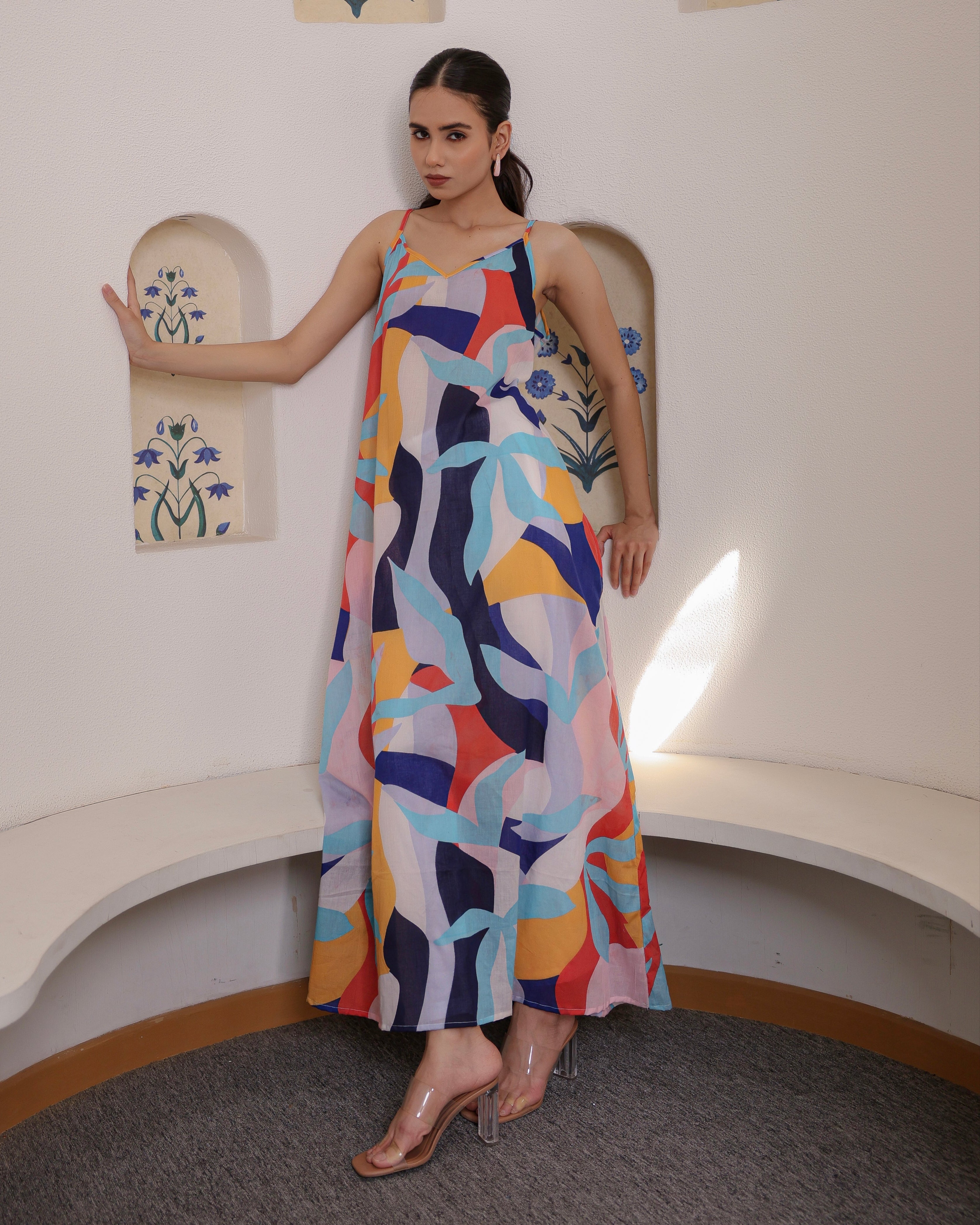Symmetrical Multicoloured Boho Dress