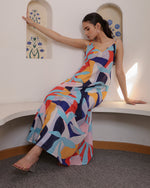 Symmetrical Multicoloured Boho Dress