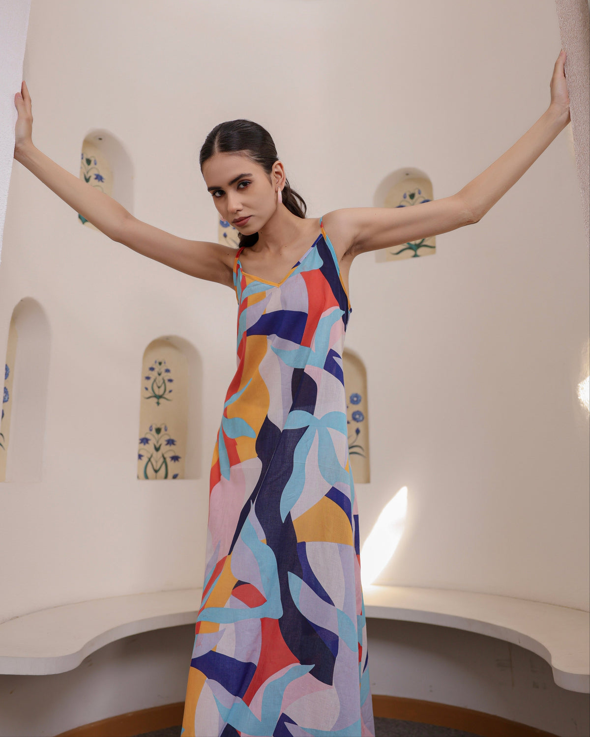 Symmetrical Multicoloured Boho Dress