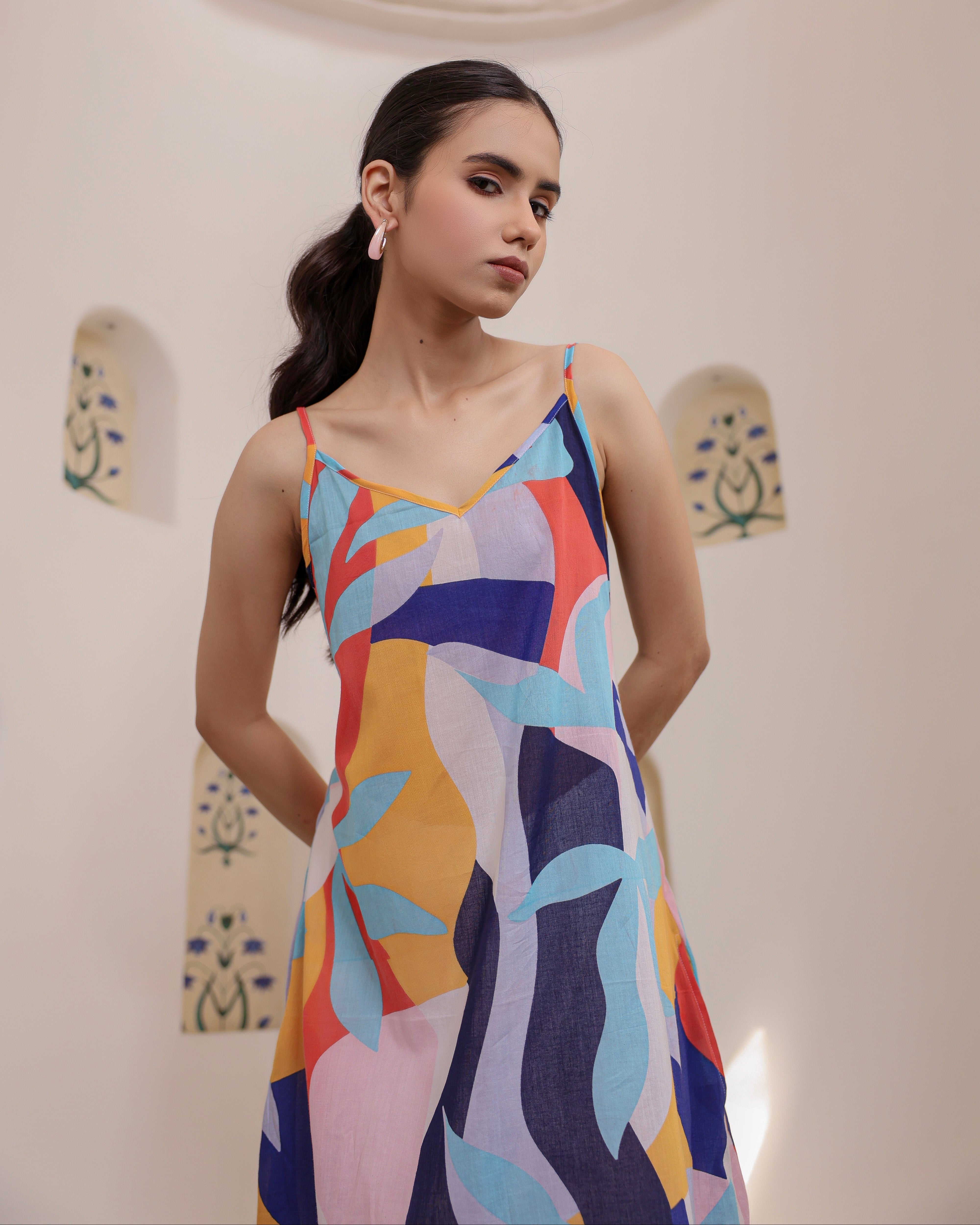 Symmetrical Multicoloured Boho Dress