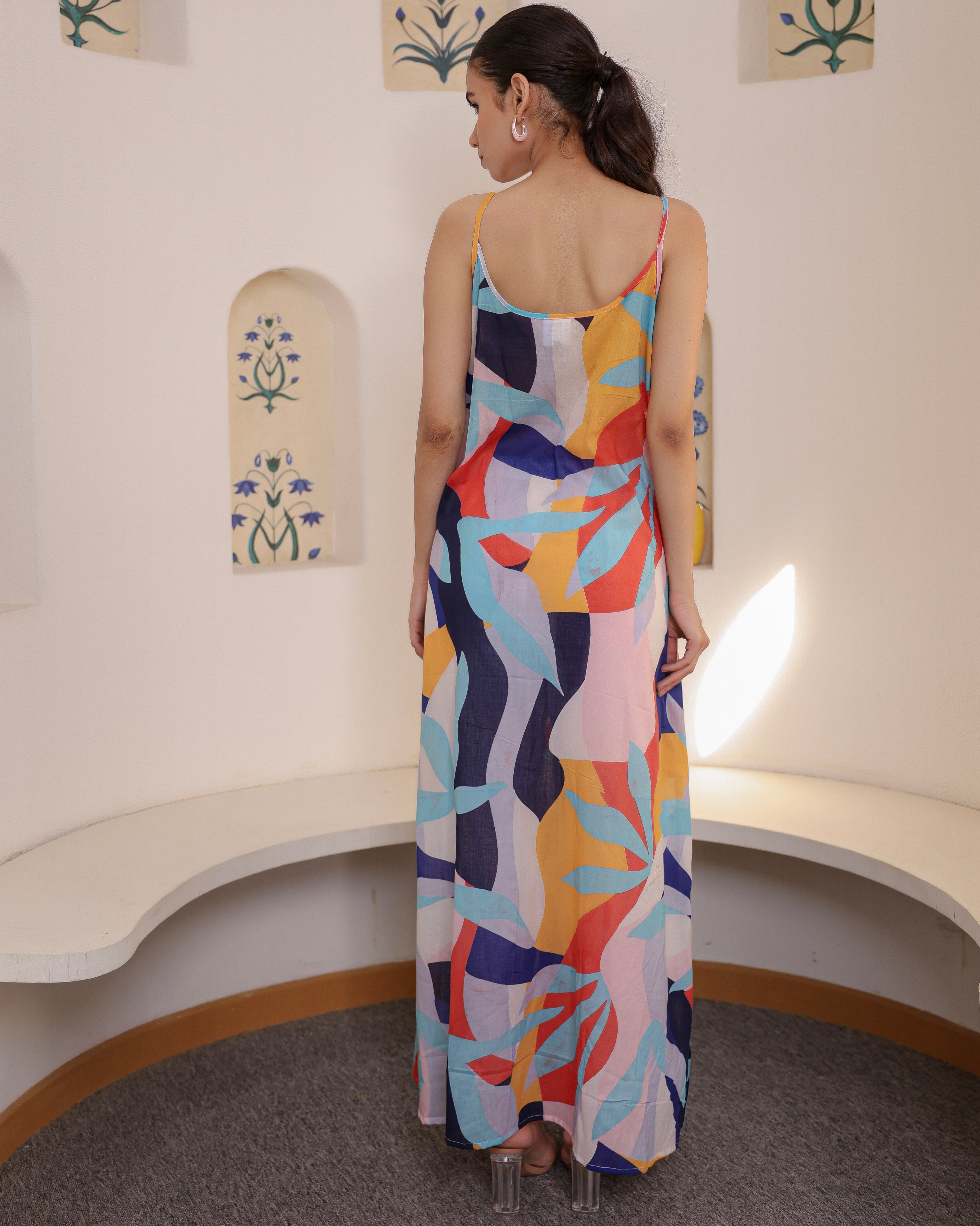Symmetrical Multicoloured Boho Dress