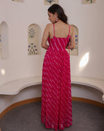 Nancy Pink Leheriya Falred Dress