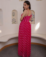 Nancy Pink Leheriya Falred Dress
