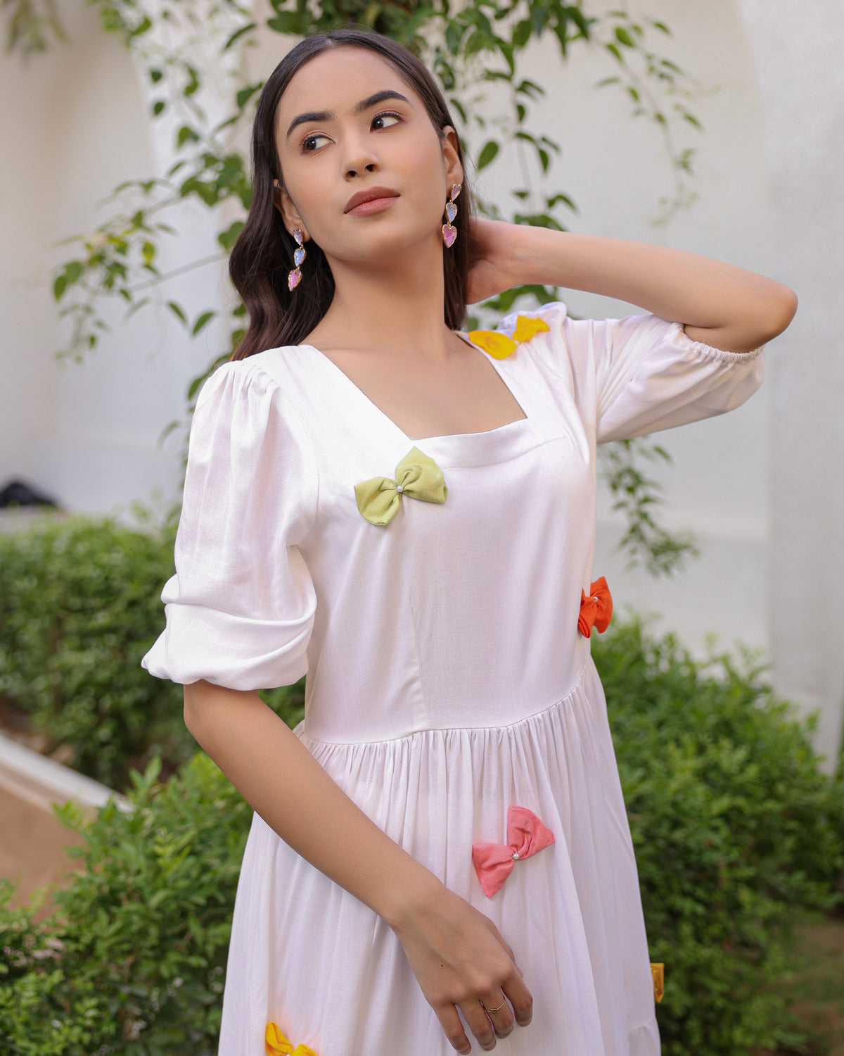 Cindrella White Bow Dress