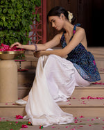 Palma Blue Bandhani Sharara Set