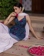 Palma Blue Bandhani Sharara Set