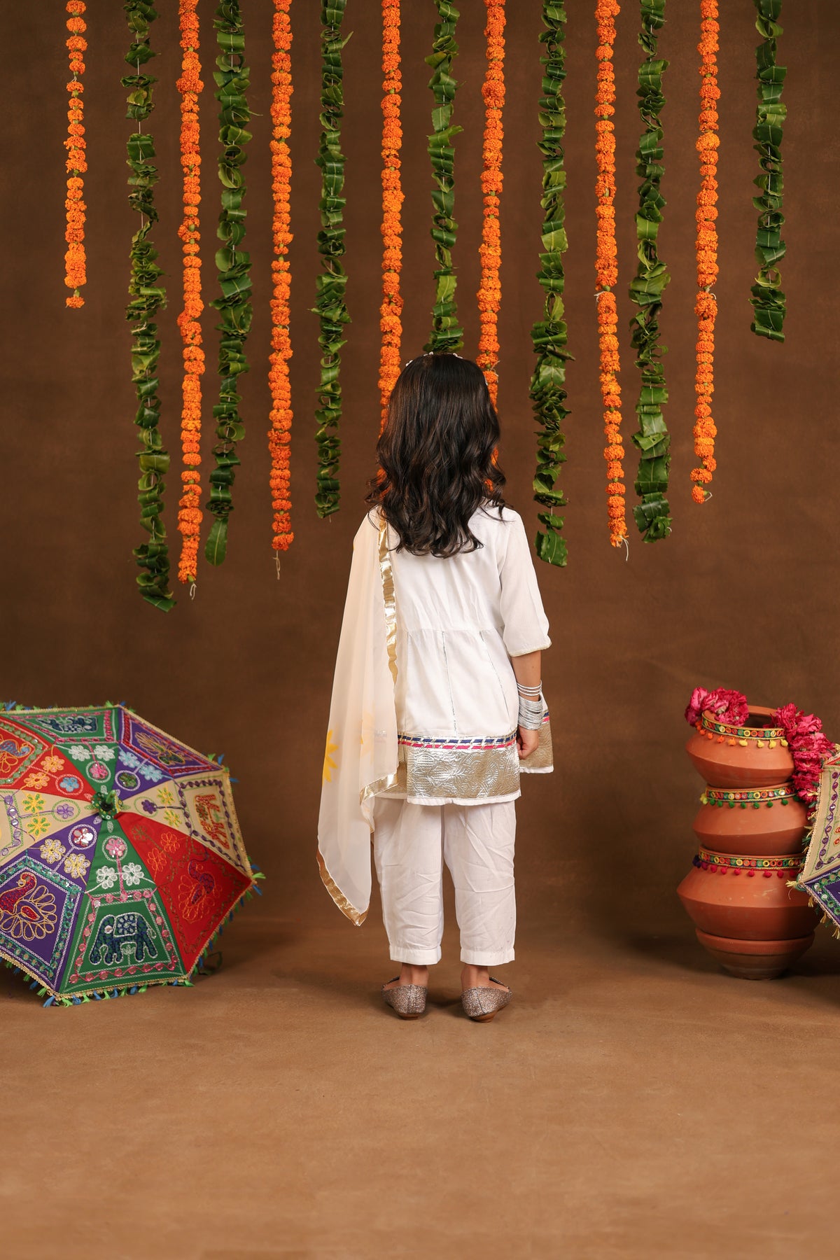 White Sunflower Suit Set