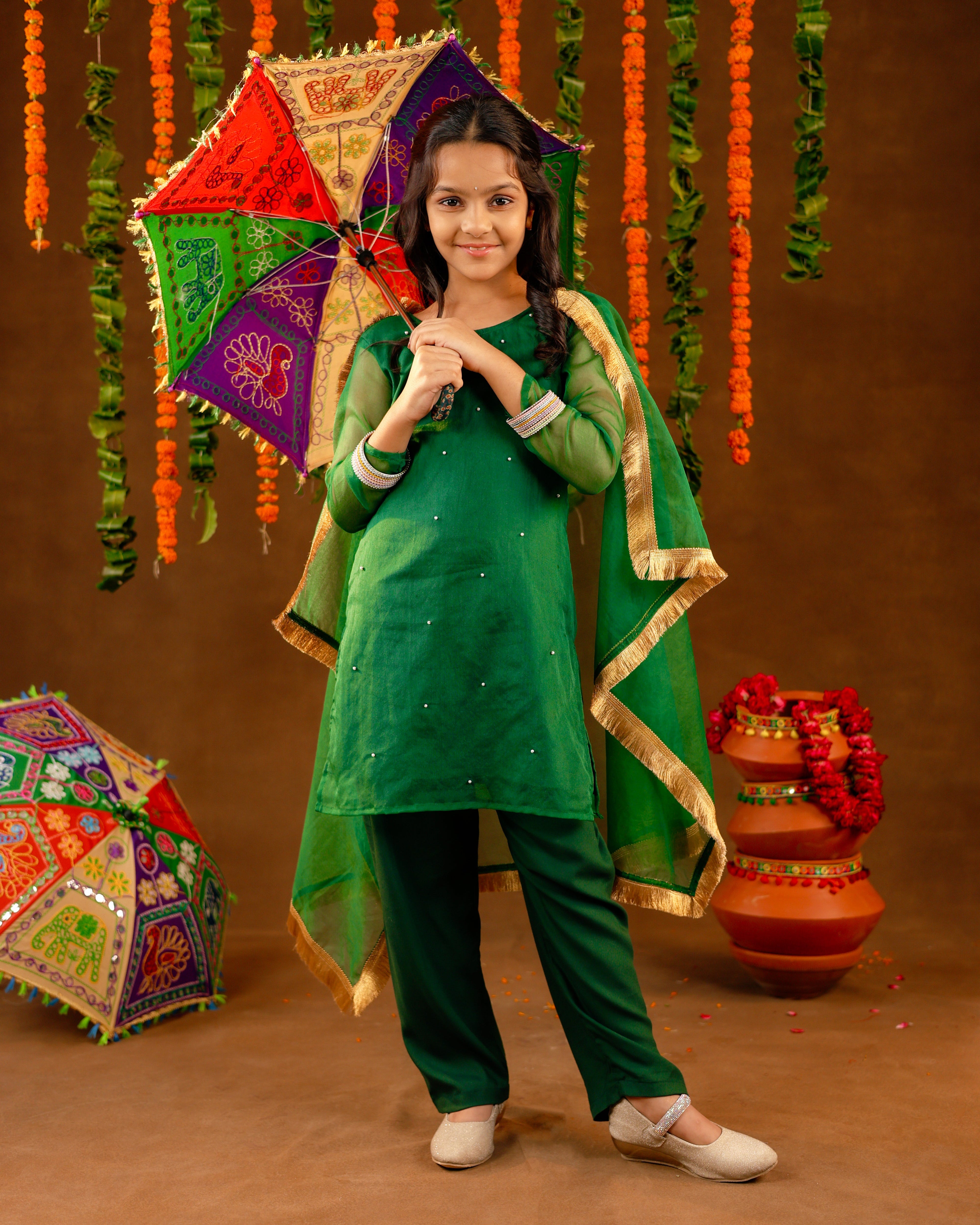 Green Hariyali Noor Suit Set