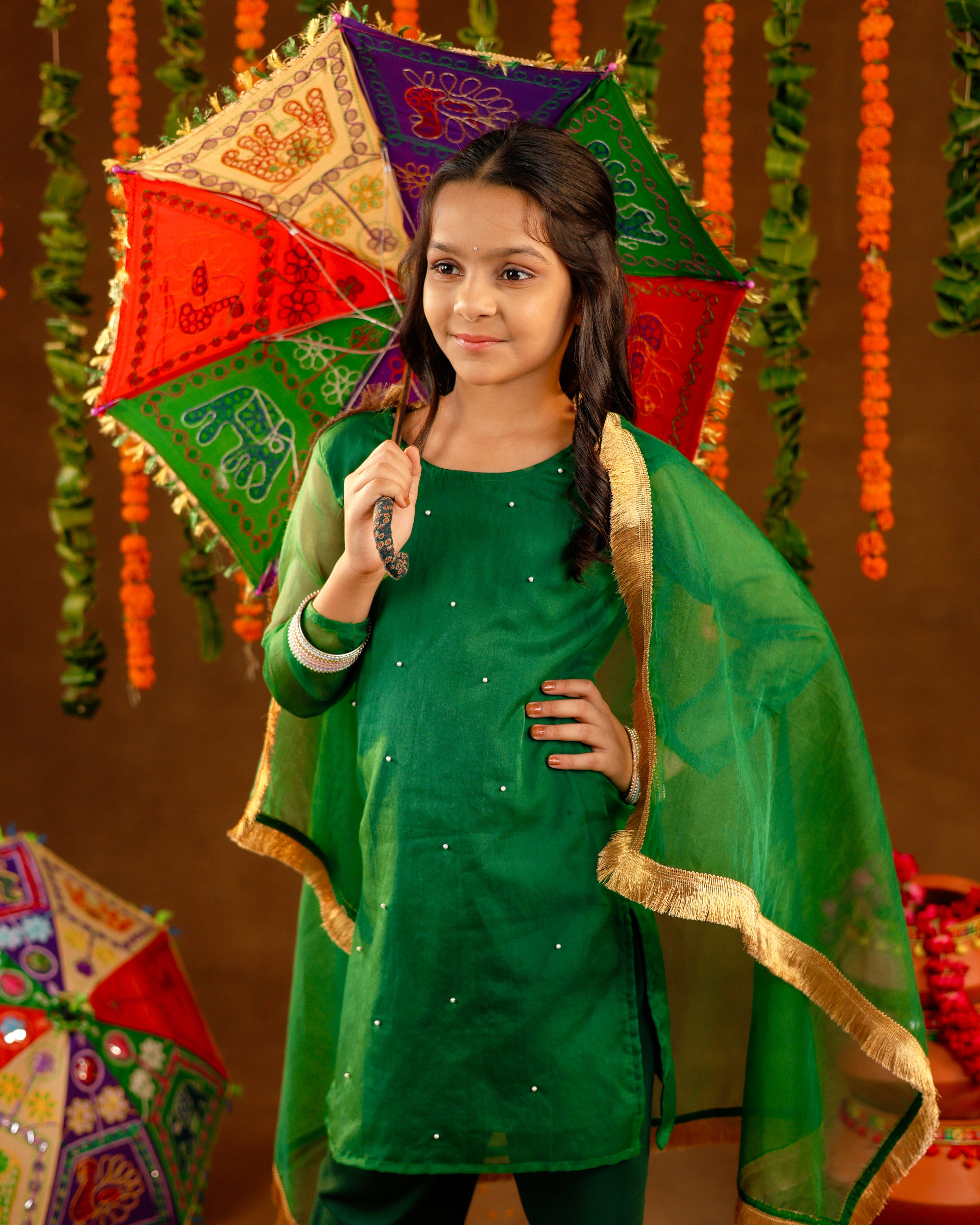 Green Hariyali Noor Suit Set