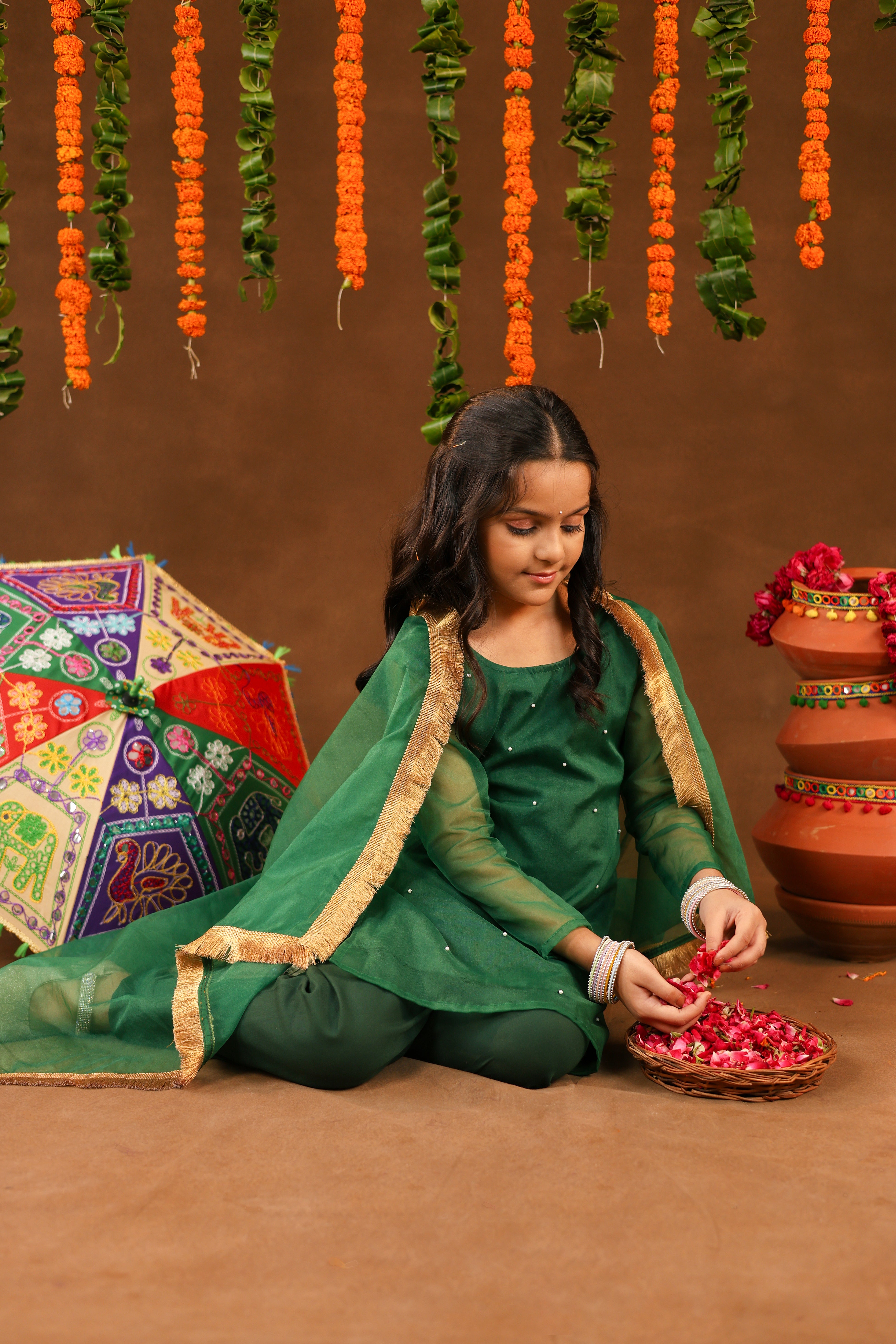 Green Hariyali Noor Suit Set