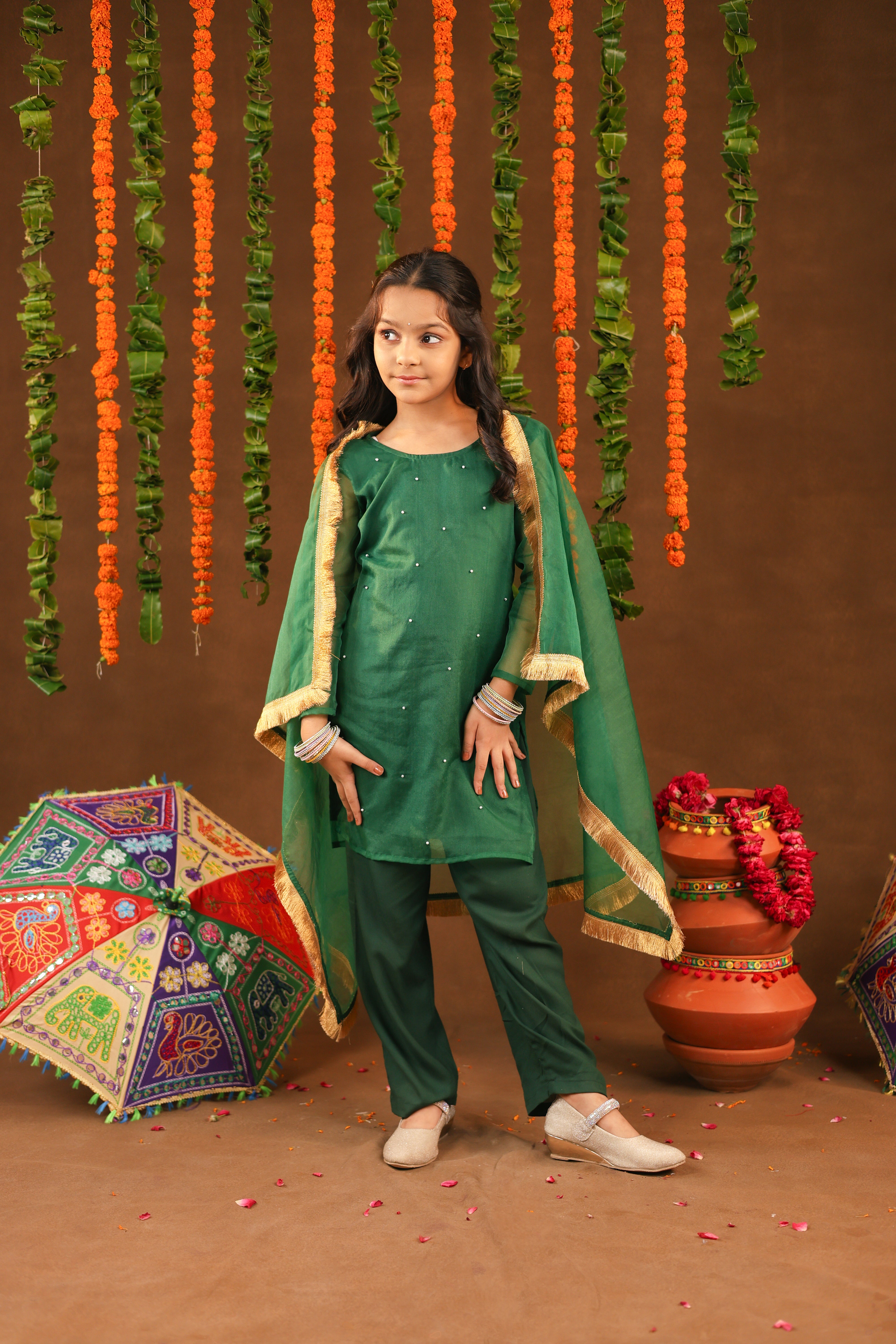 Green Hariyali Noor Suit Set