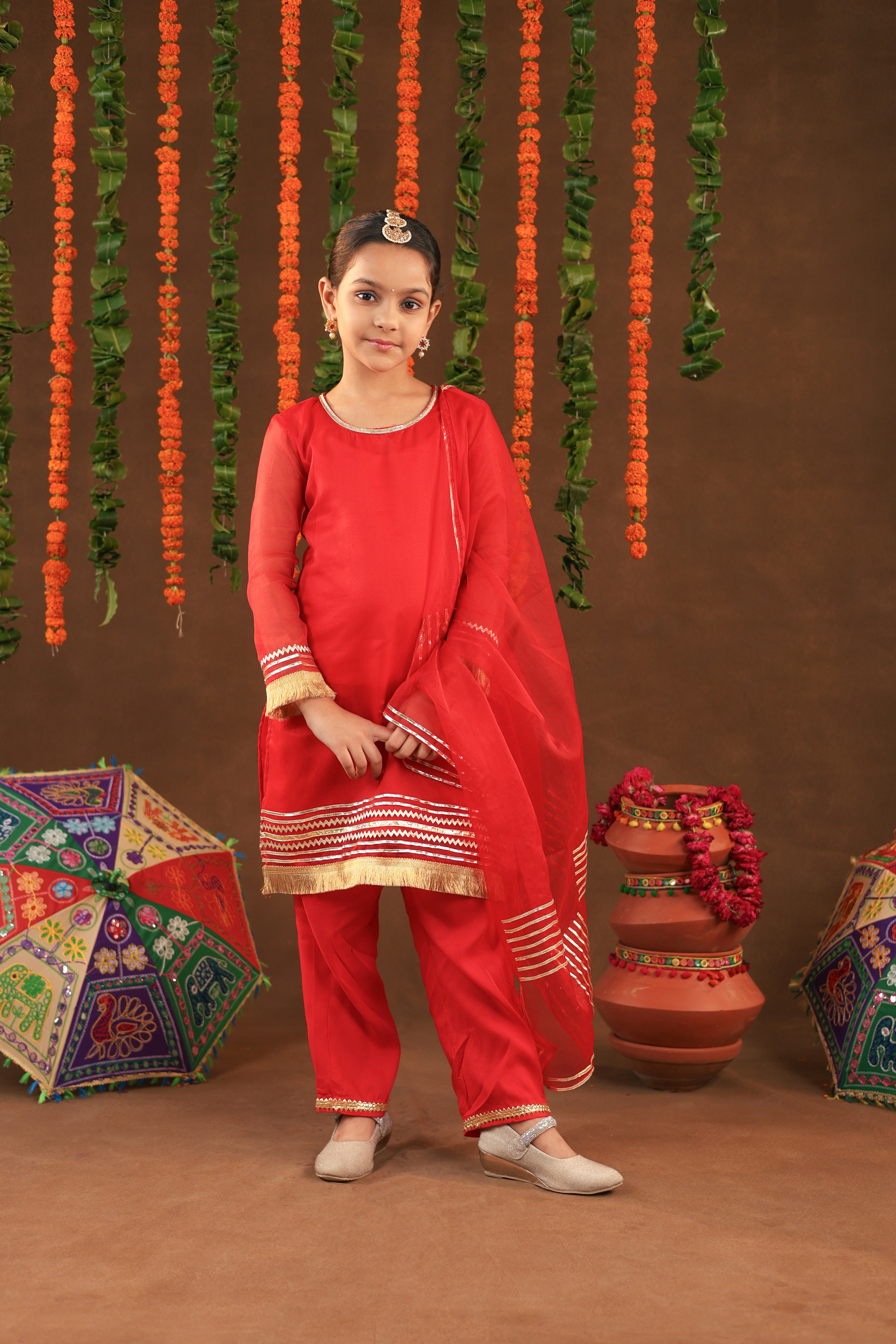 Red Rangrez Suit Set