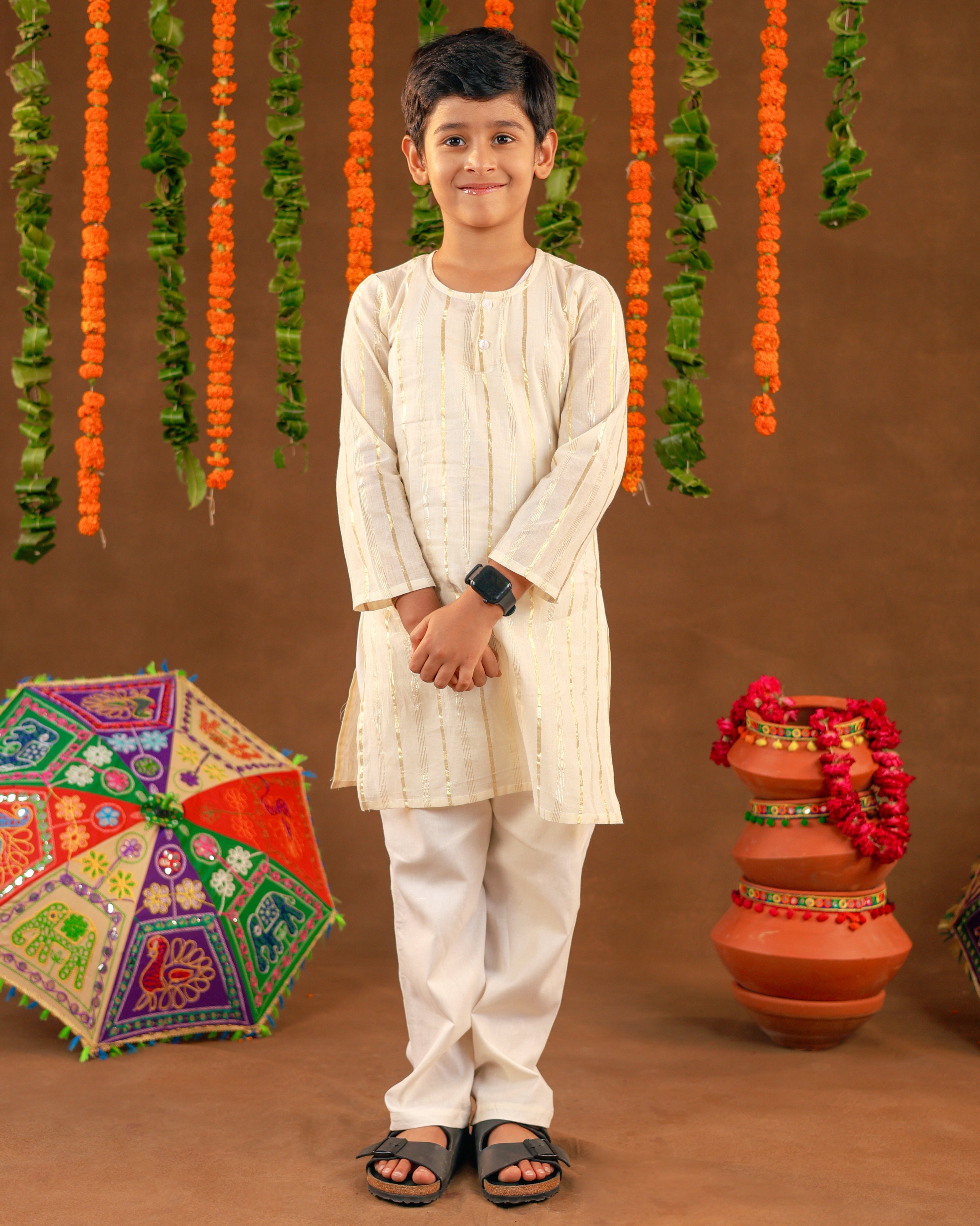 Nazare white kurta set