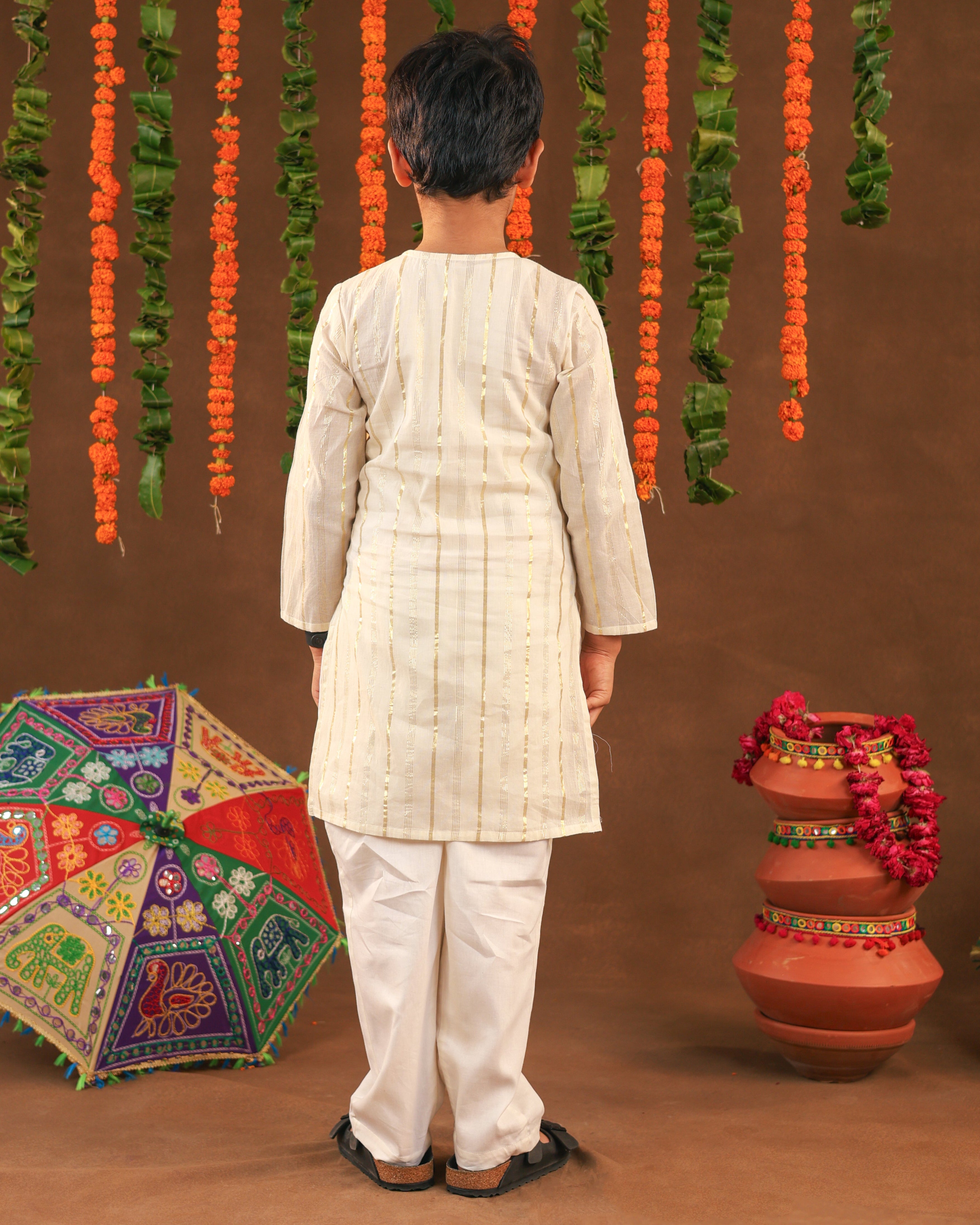 Nazare white kurta set