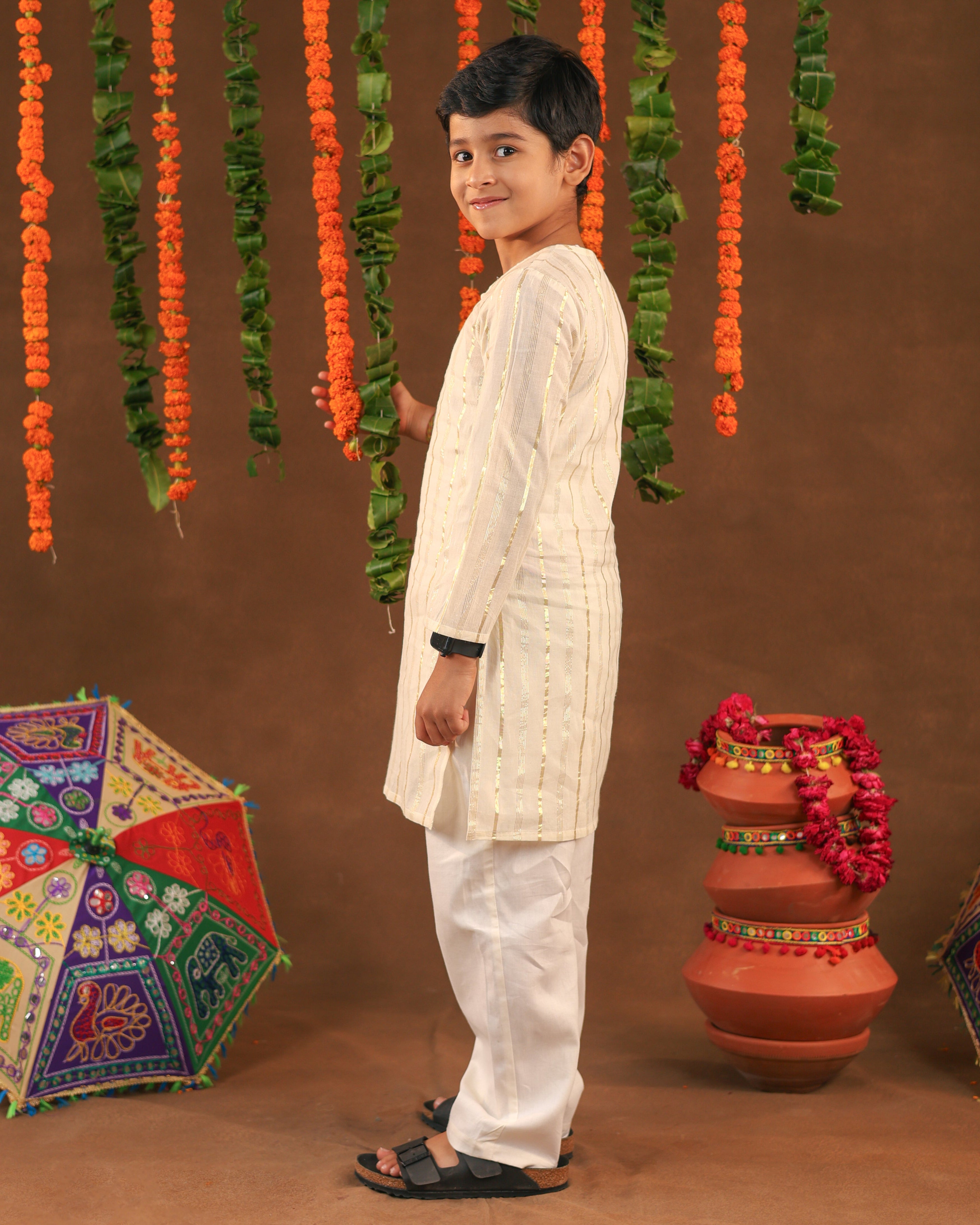 Nazare white kurta set