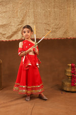 Girl Red Royal Lehenga Set